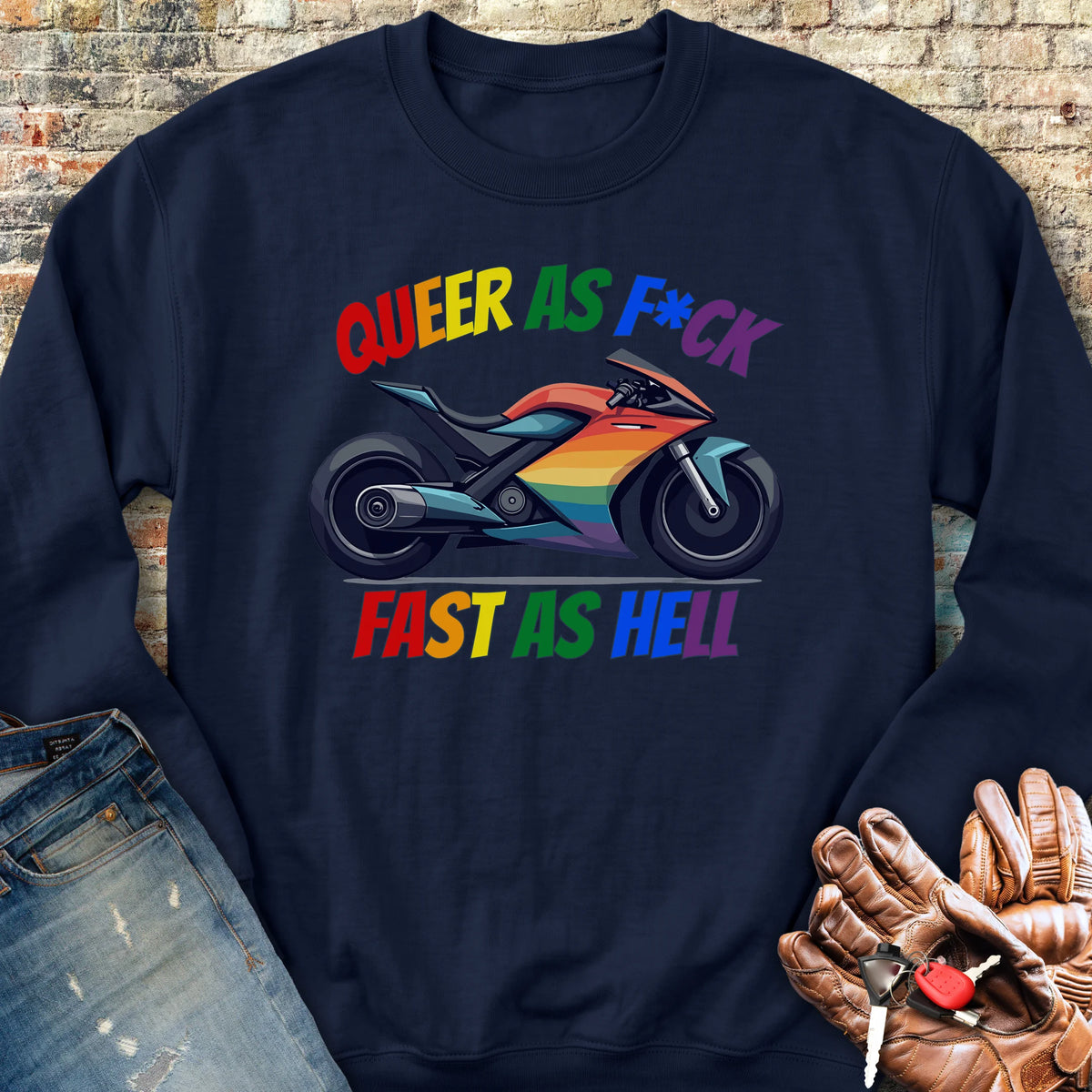Queer AF Sweatshirt - Navy
