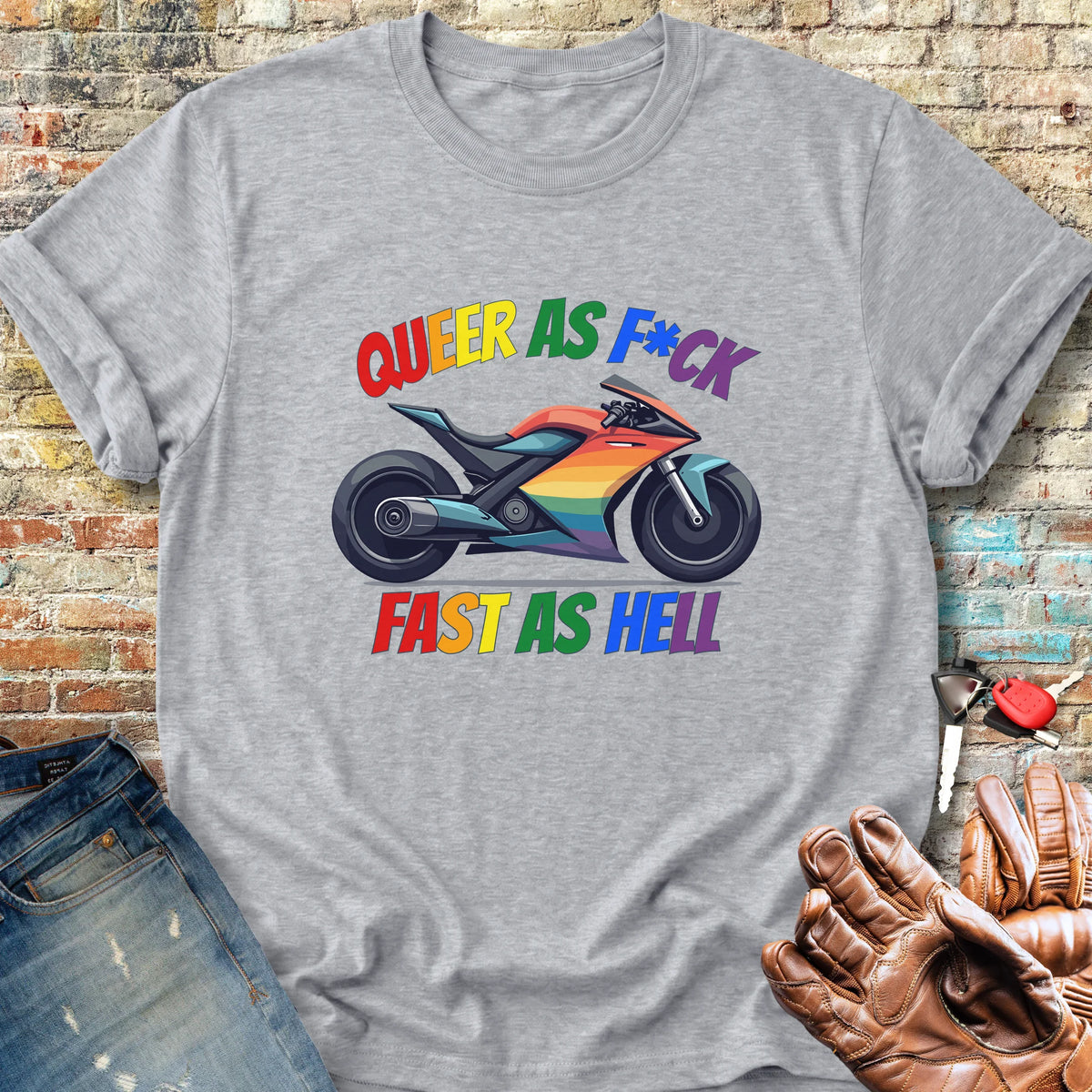 Queer AF Classic T-Shirt - Sport Grey