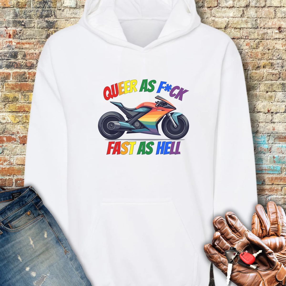 Queer AF Hoodie - White