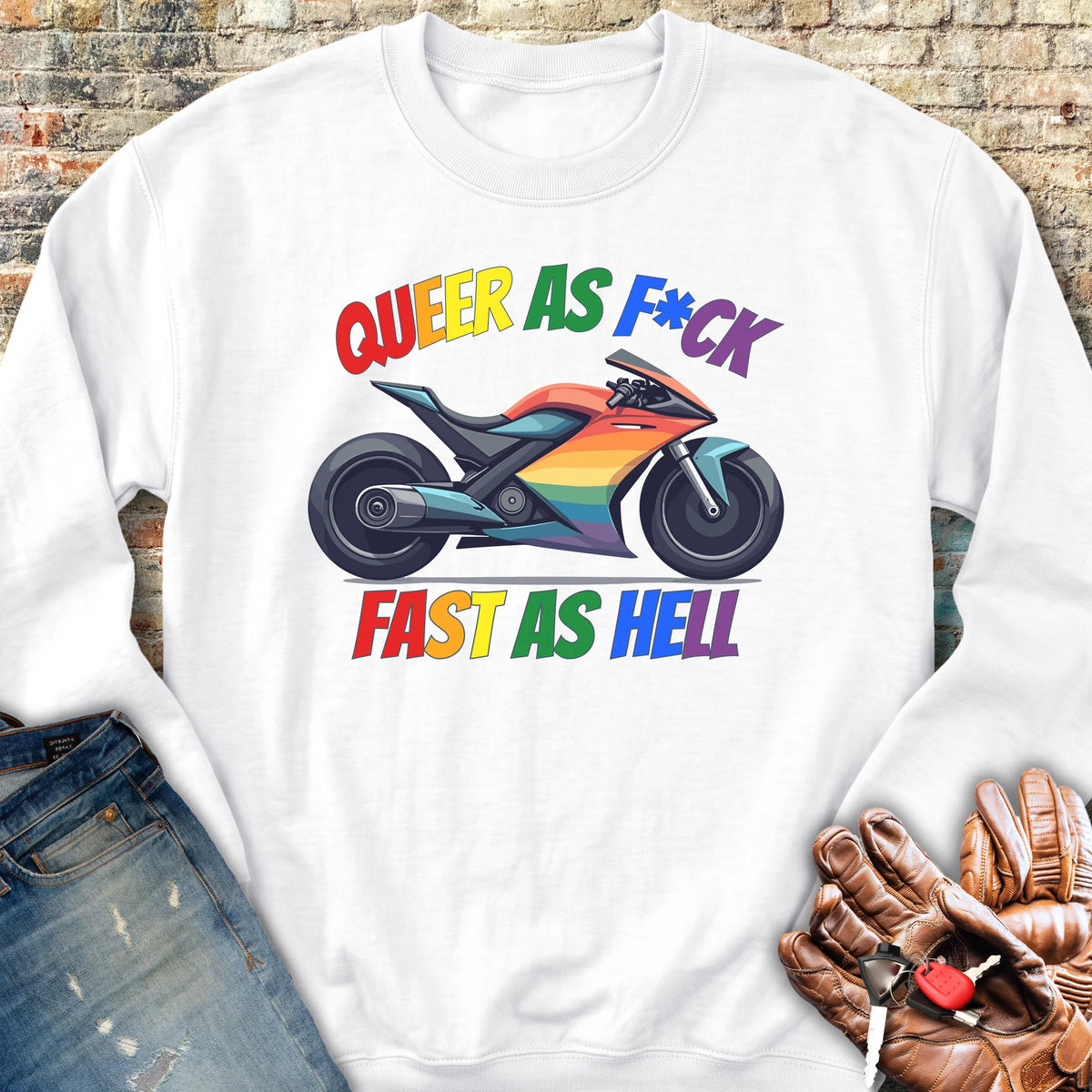Queer AF Sweatshirt - White