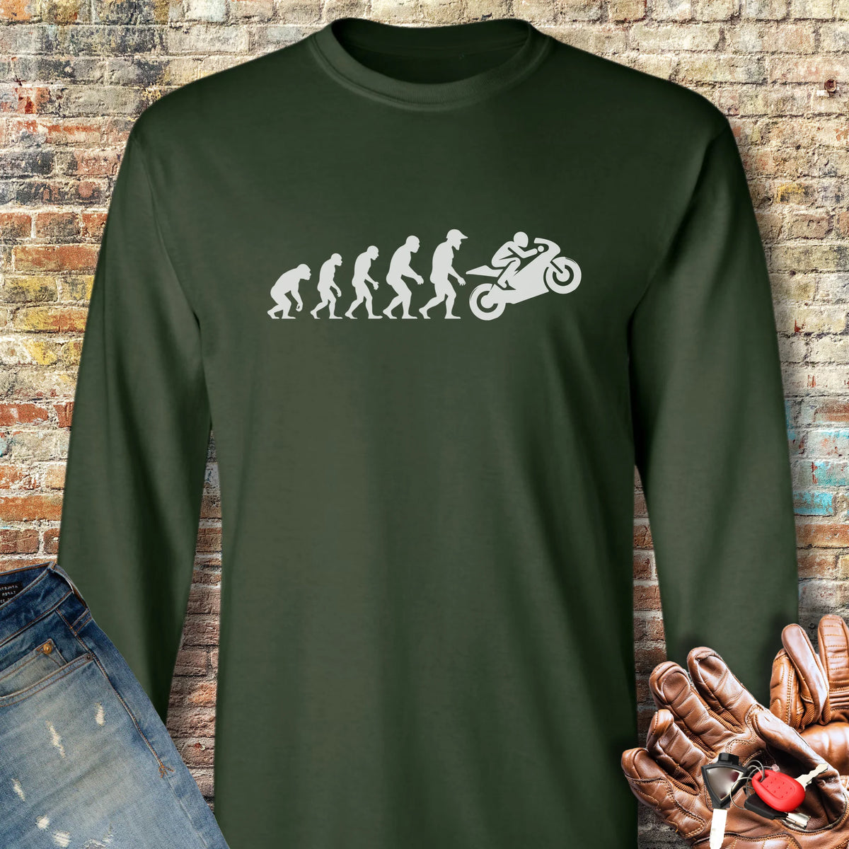 Racer Evolution Long Sleeve T-Shirt - Forest Green