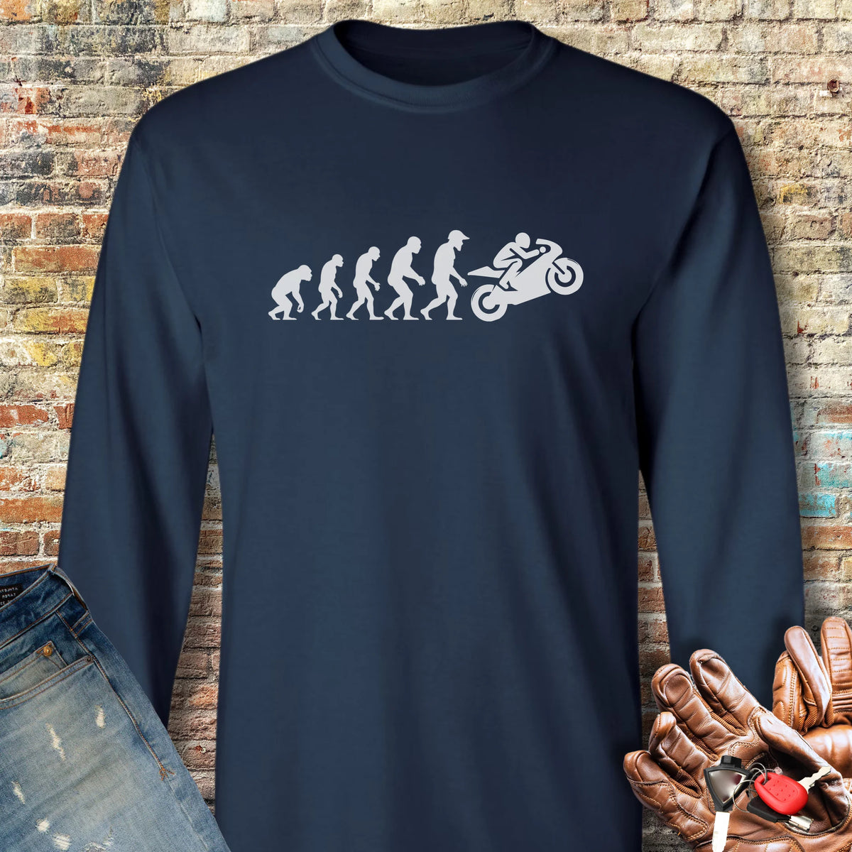 Racer Evolution Long Sleeve T-Shirt - Navy