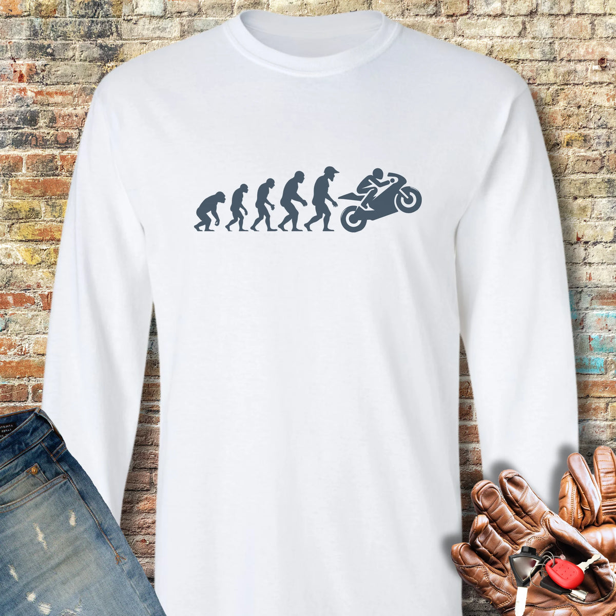 Racer Evolution Long Sleeve T-Shirt - White