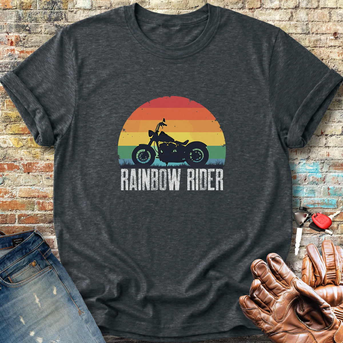 Rainbow Rider Classic T-Shirt - Dark Heather