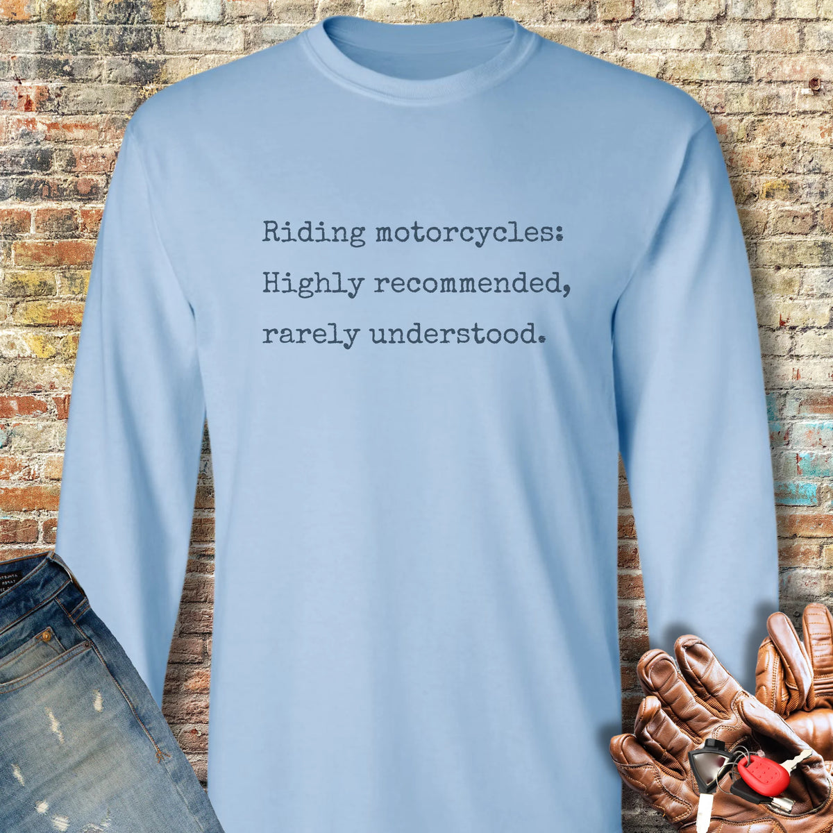 Rarely Understood Long Sleeve T-Shirt - Light Blue