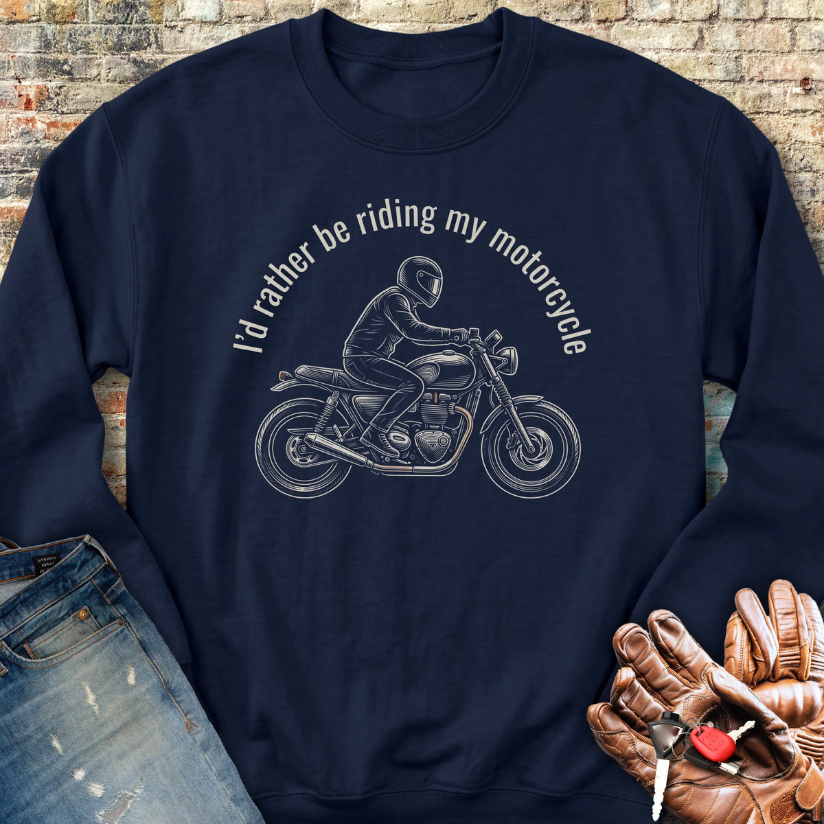 Rather Be Riding Sweatshirt - Navy
