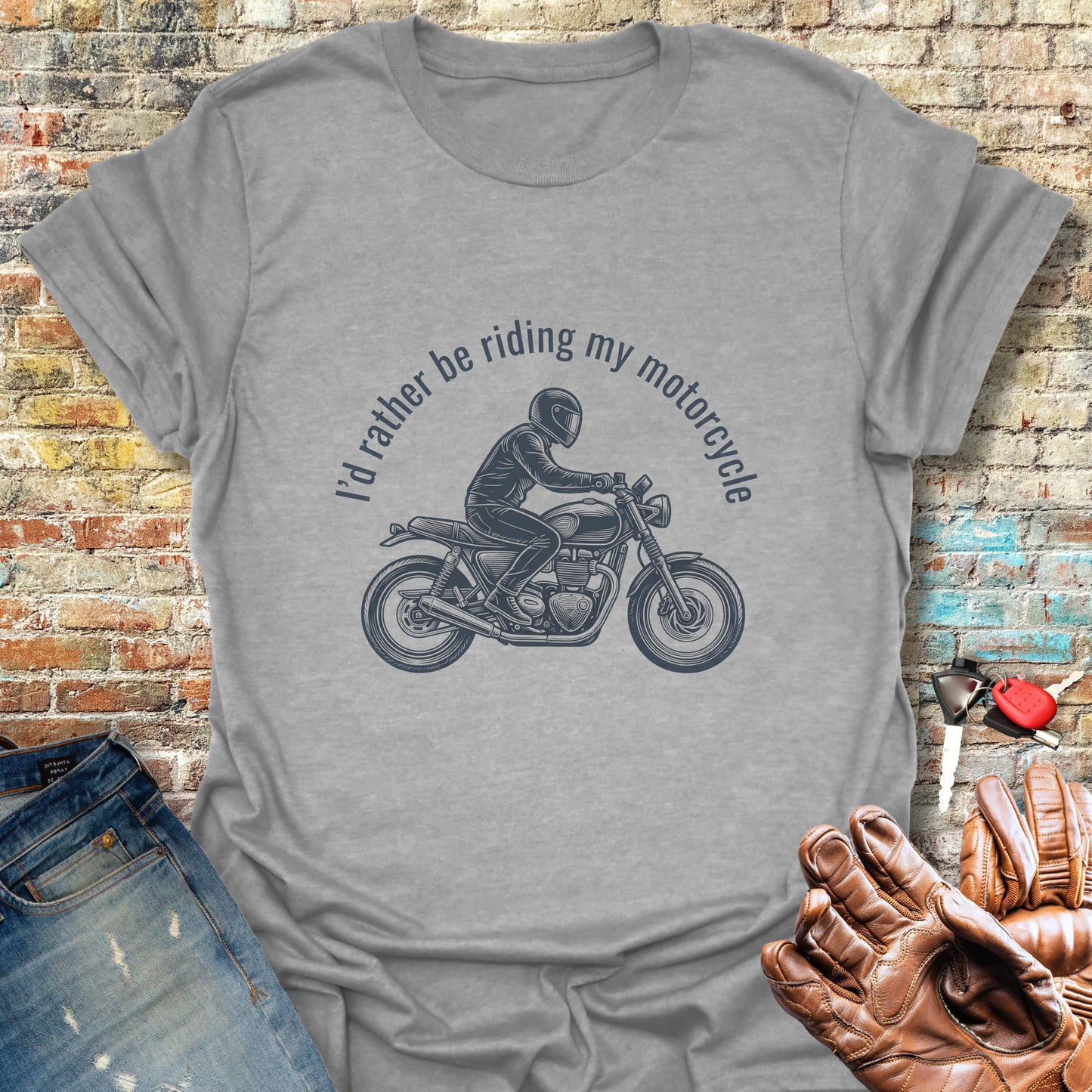 Rather Be Riding T-Shirt - Sport Grey