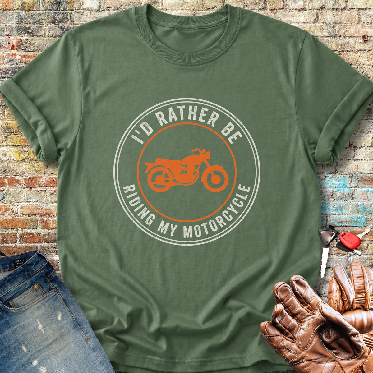 Rather Patch Classic T-Shirt - Military Green