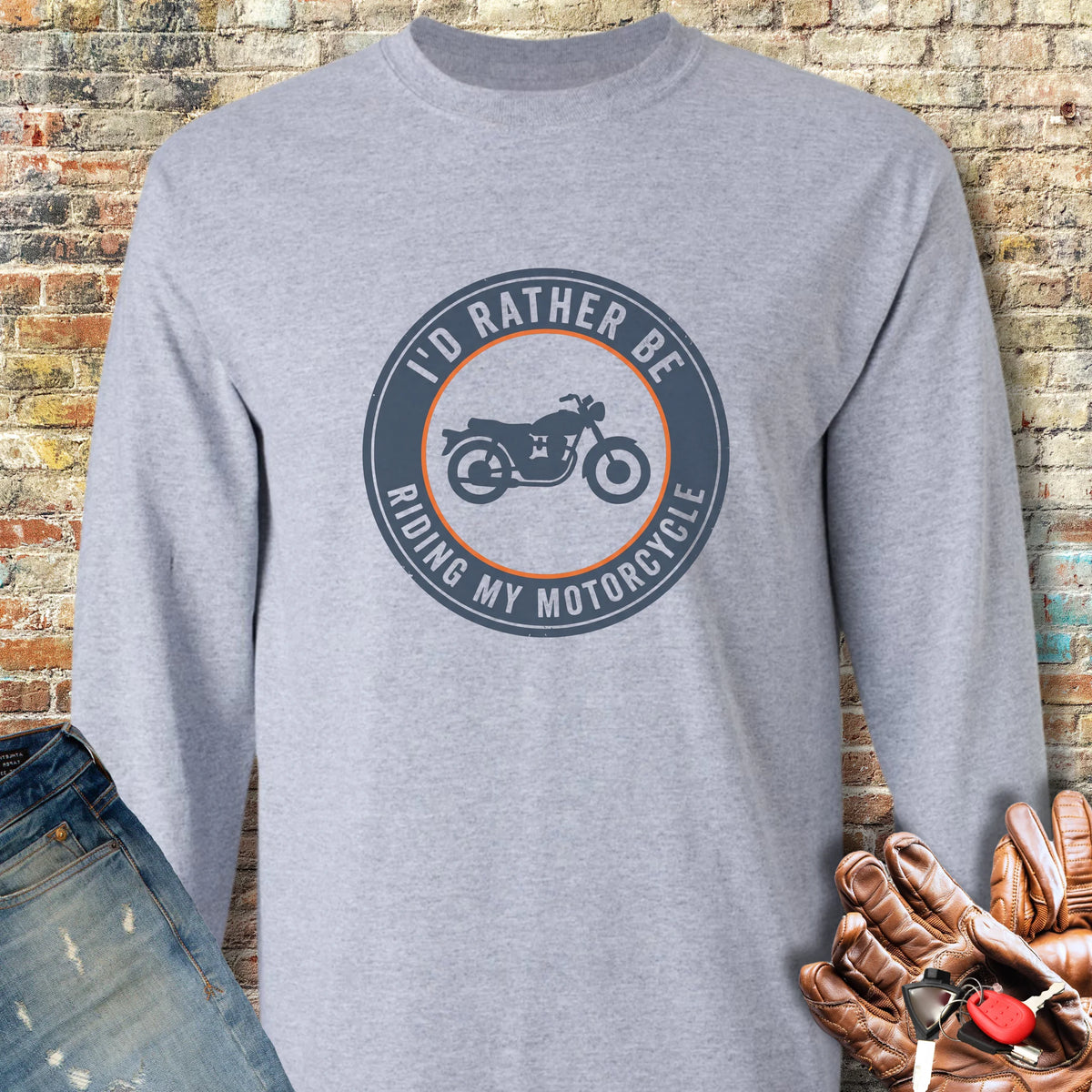 Rather Patch Long Sleeve T-Shirt - Sport Grey