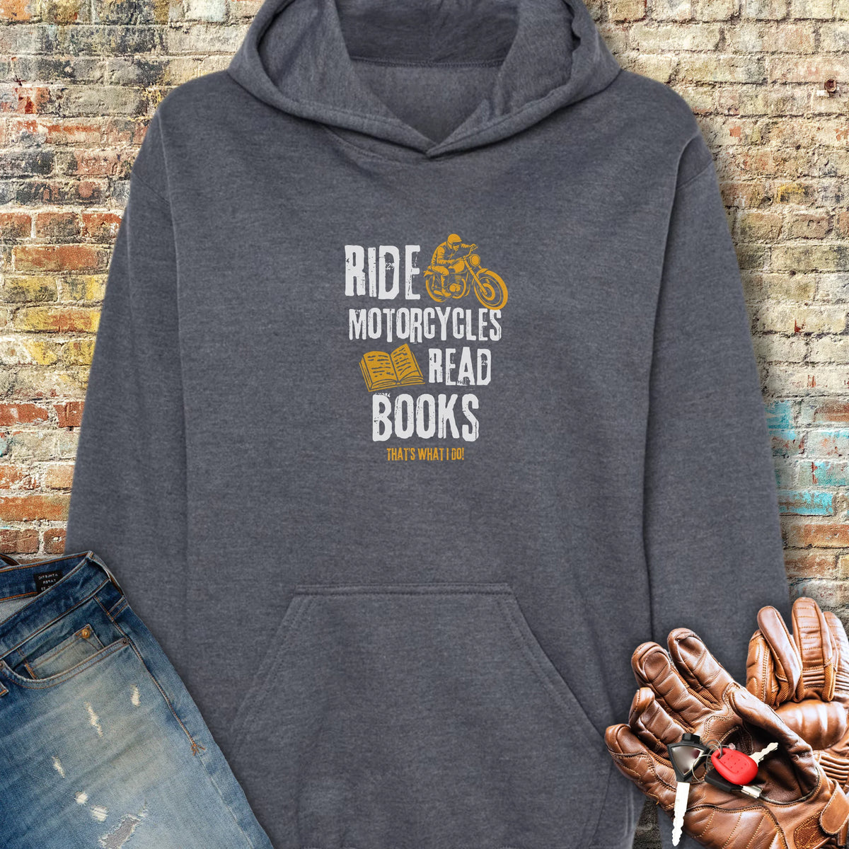 Read Books Hoodie - Dark Heather