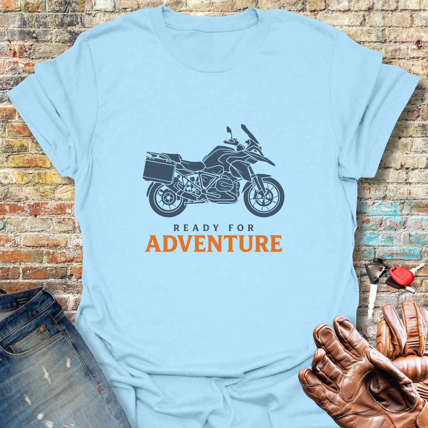 Ready For Adventure T-Shirt - Light Blue