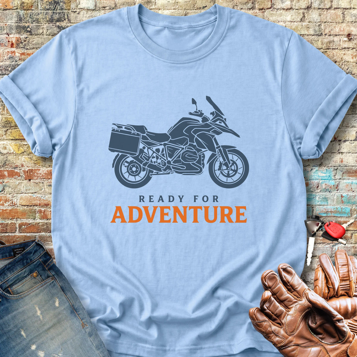 Ready For Adventure Classic T-Shirt - Light Blue