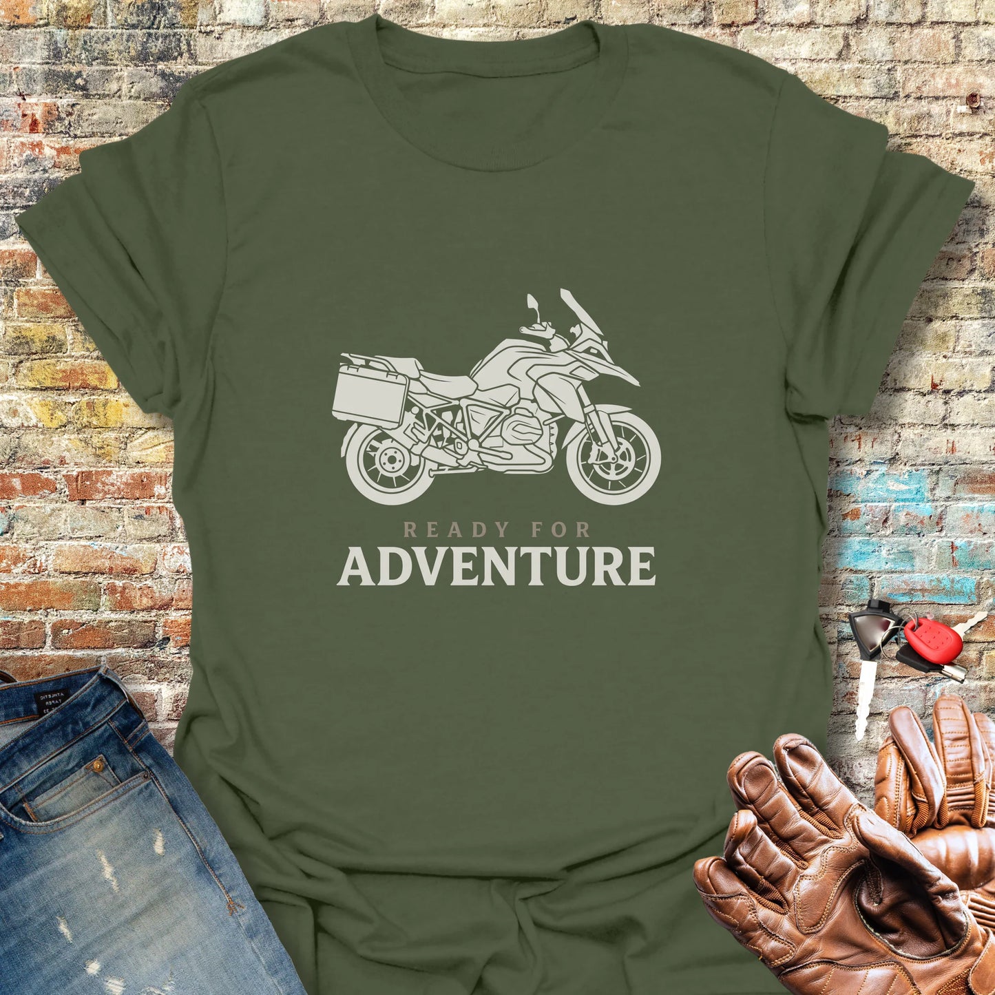 Ready For Adventure T-Shirt - Military Green