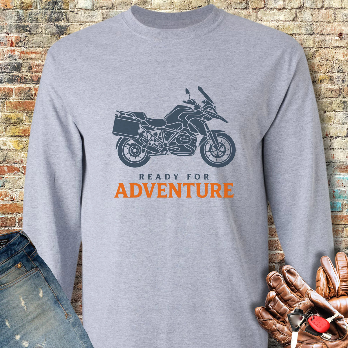 Ready For Adventure Long Sleeve T-Shirt - Sport Grey