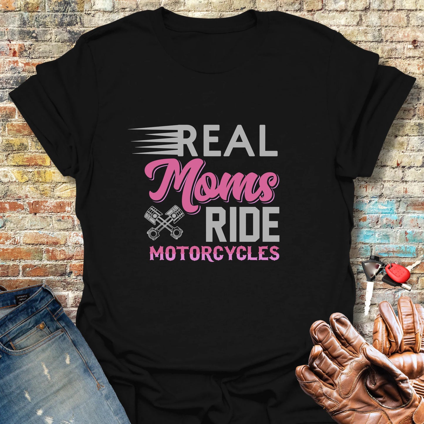 Real Moms T-Shirt - Black