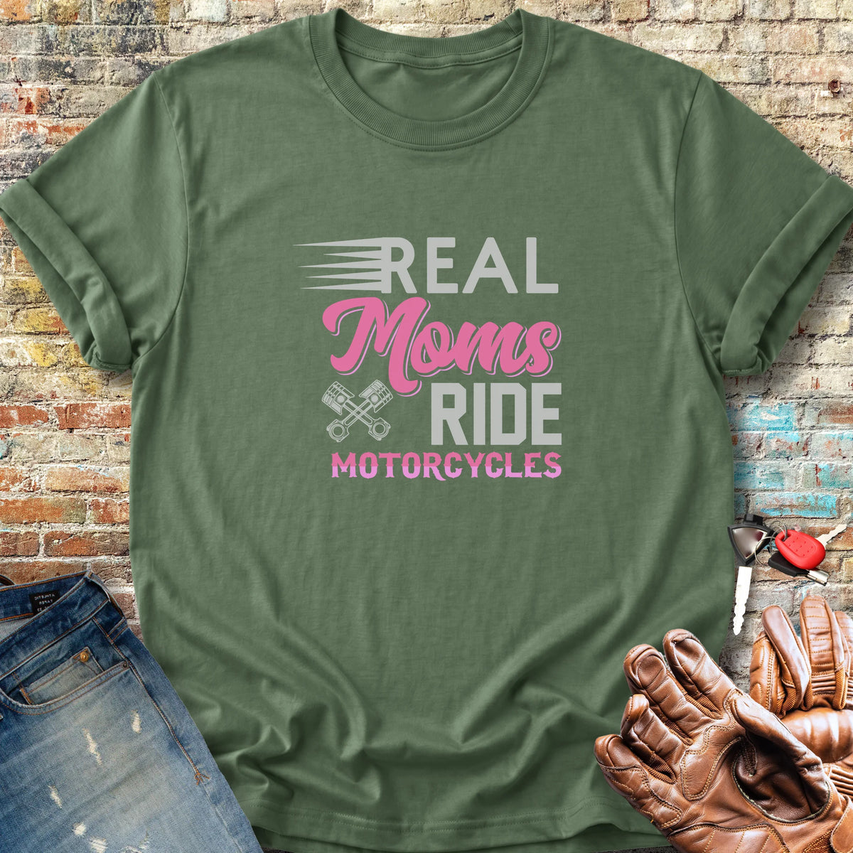 Real Moms Classic T-Shirt - Military Green