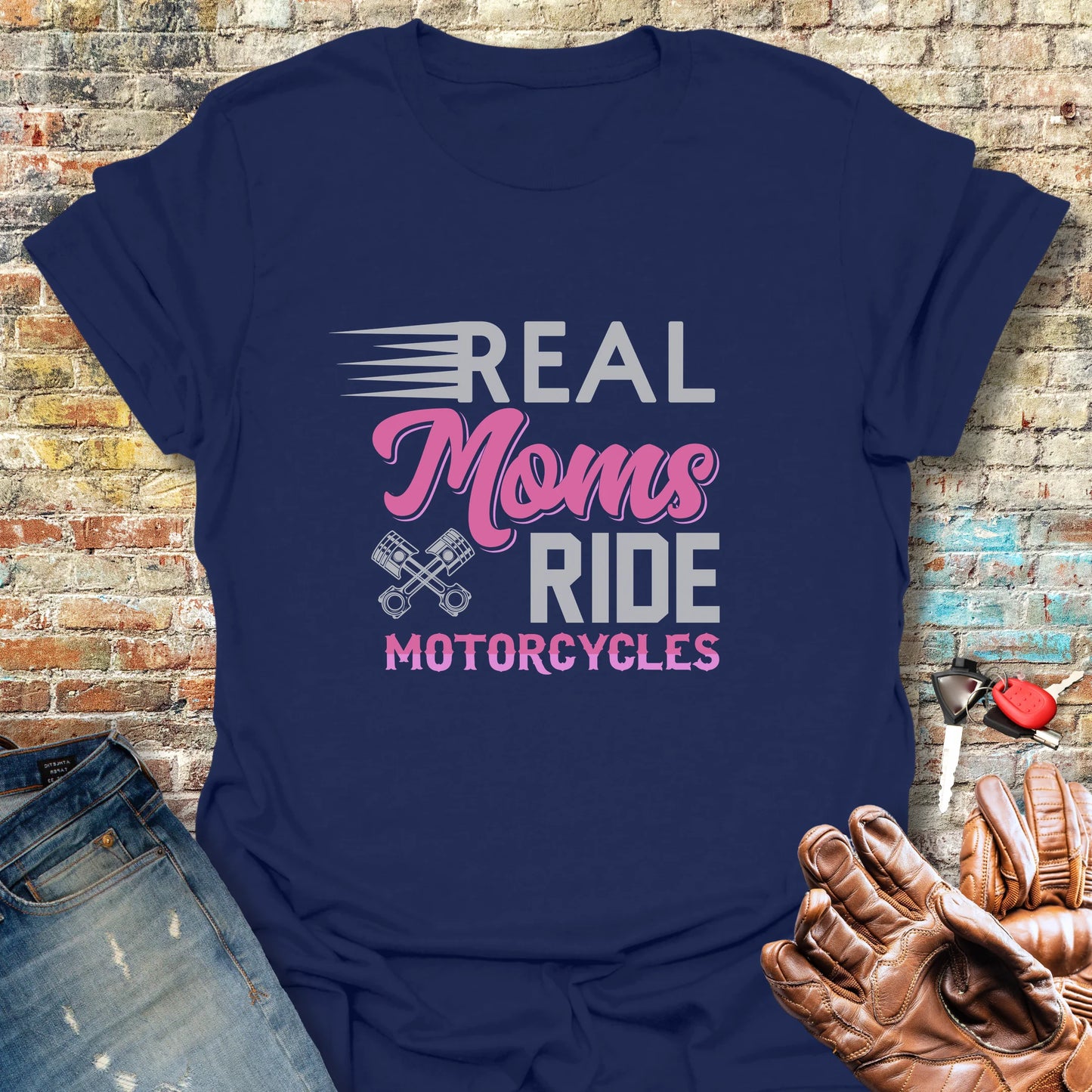 Real Moms T-Shirt - Navy