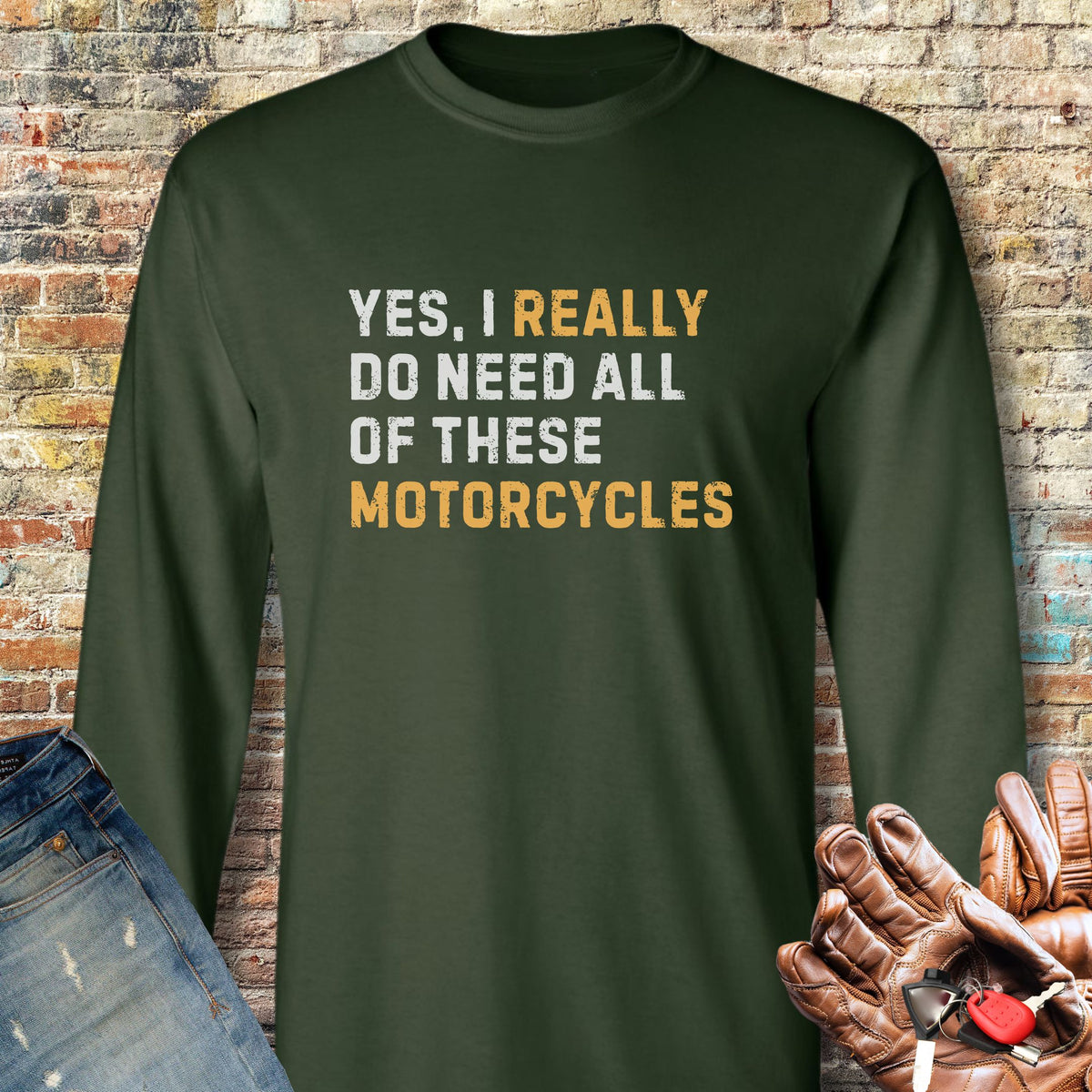 Really Long Sleeve T-Shirt - Forest Green