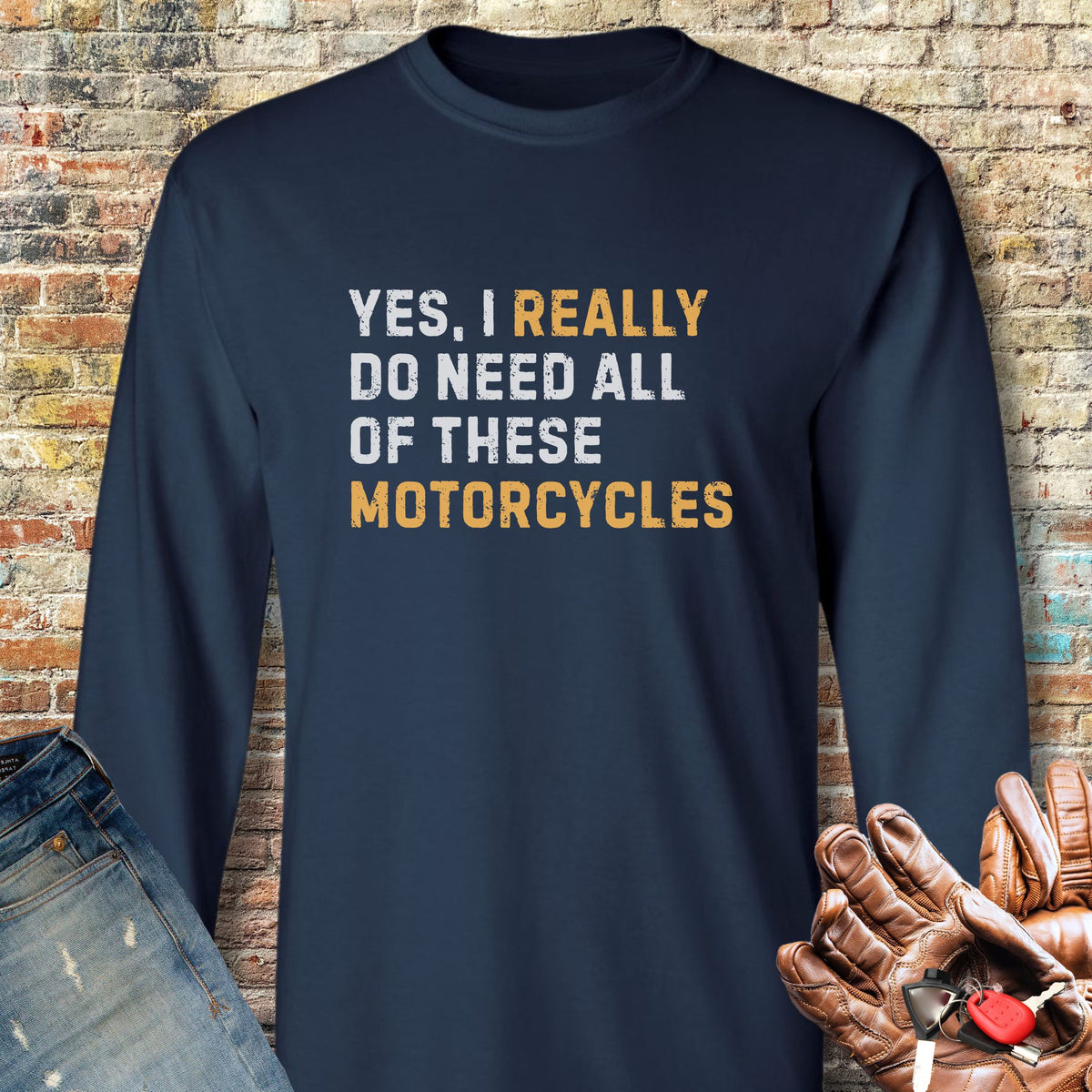 Really Long Sleeve T-Shirt - Navy