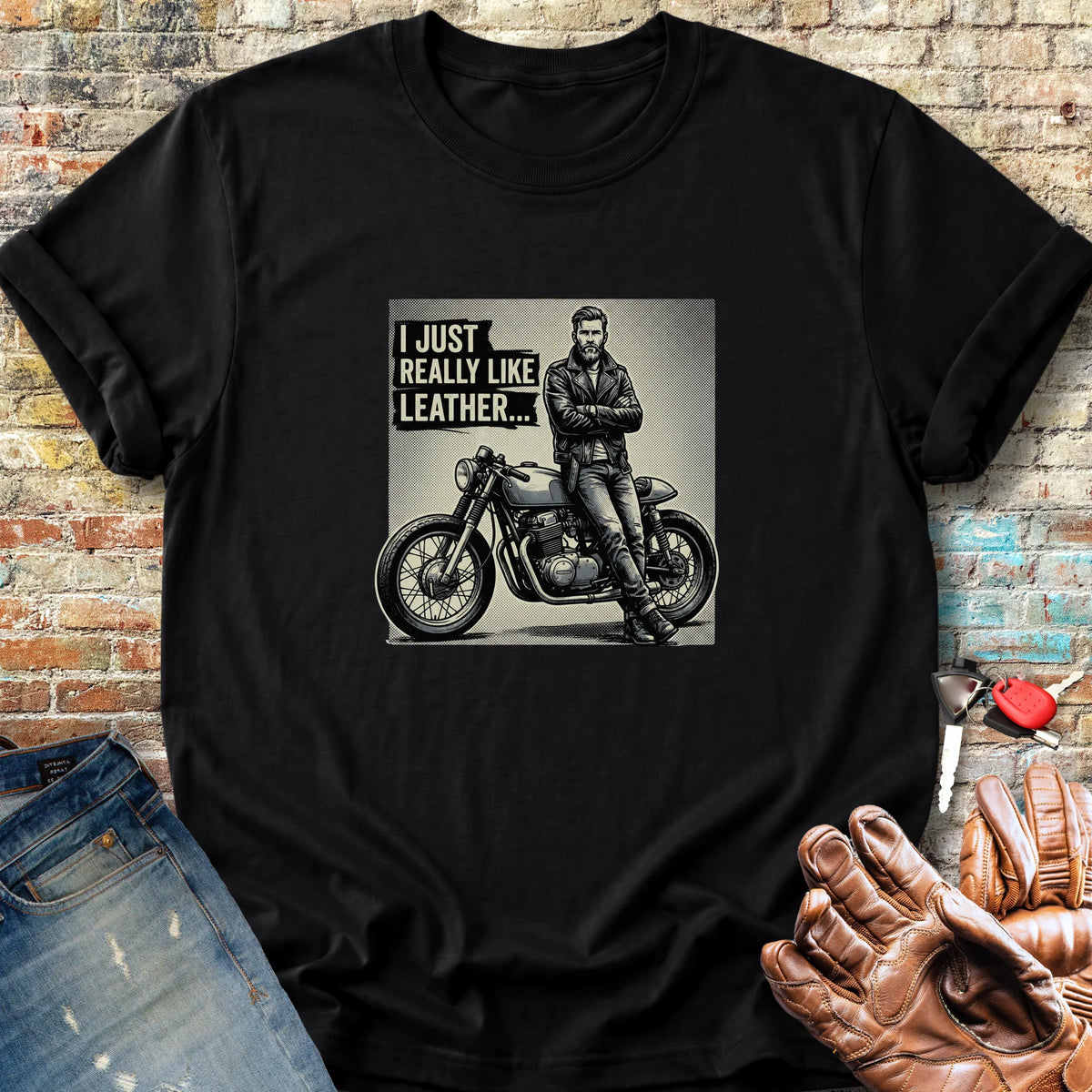 Really Like Leather Classic T-Shirt - Black