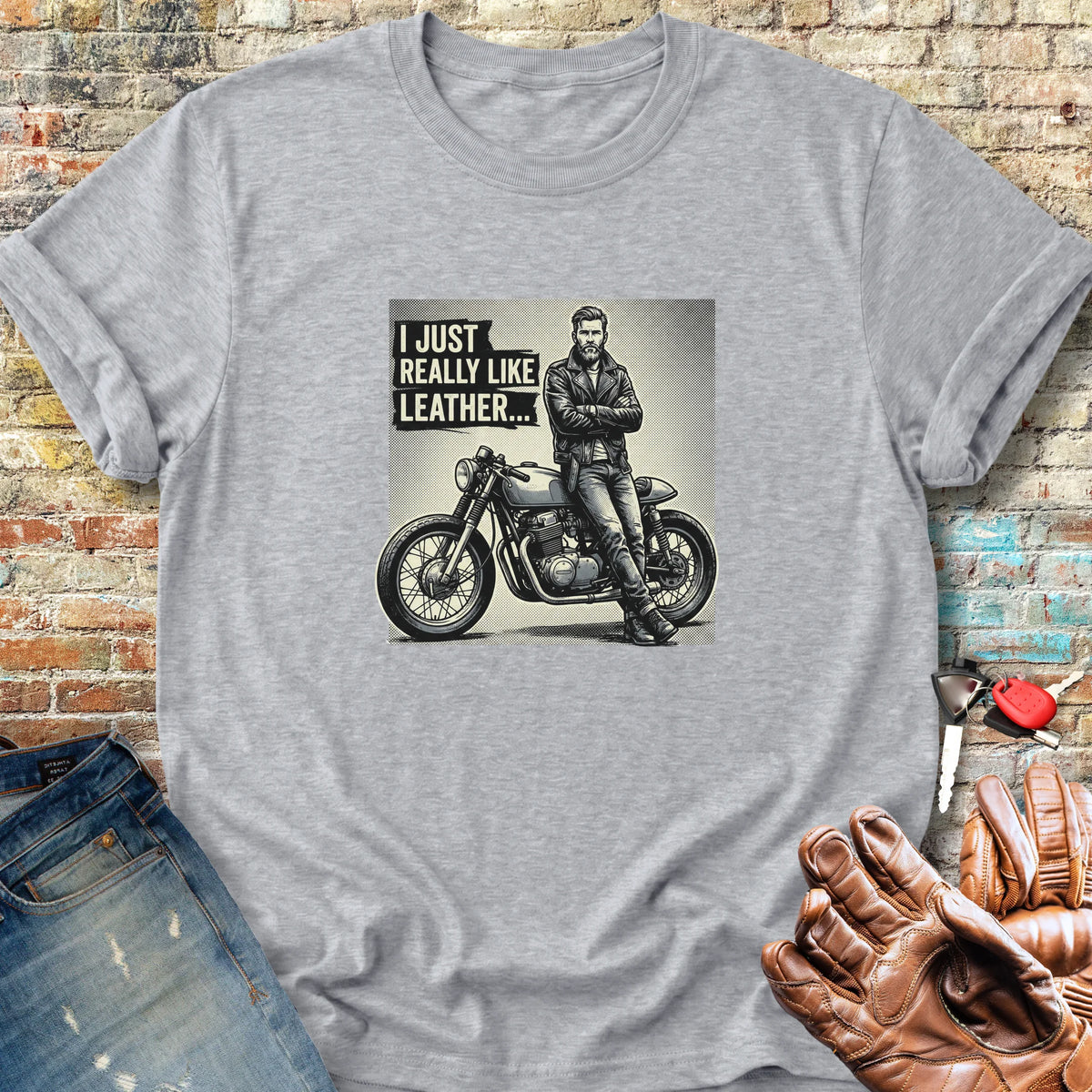 Really Like Leather Classic T-Shirt - Sport Grey