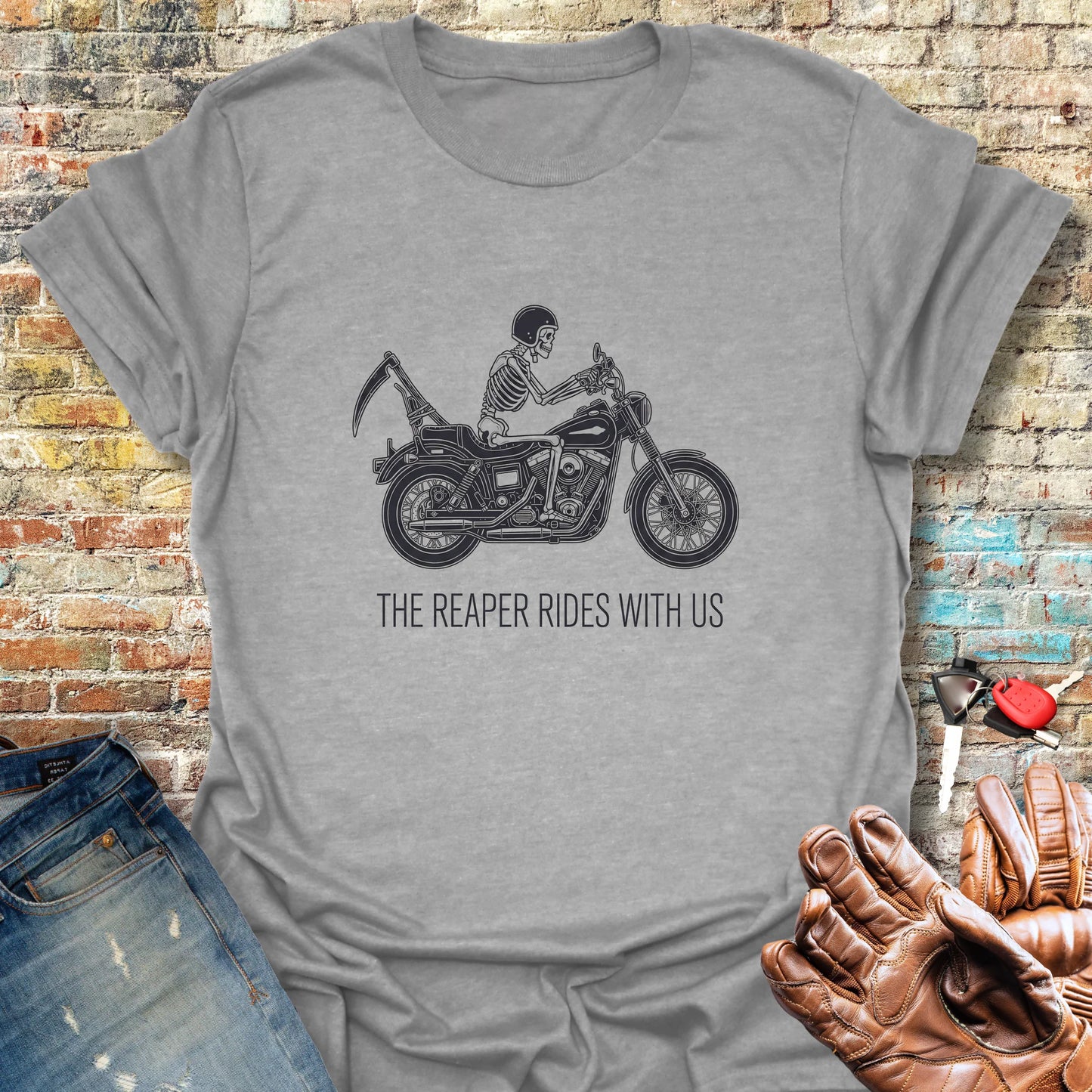Reaper Rides T-Shirt - Sport Grey