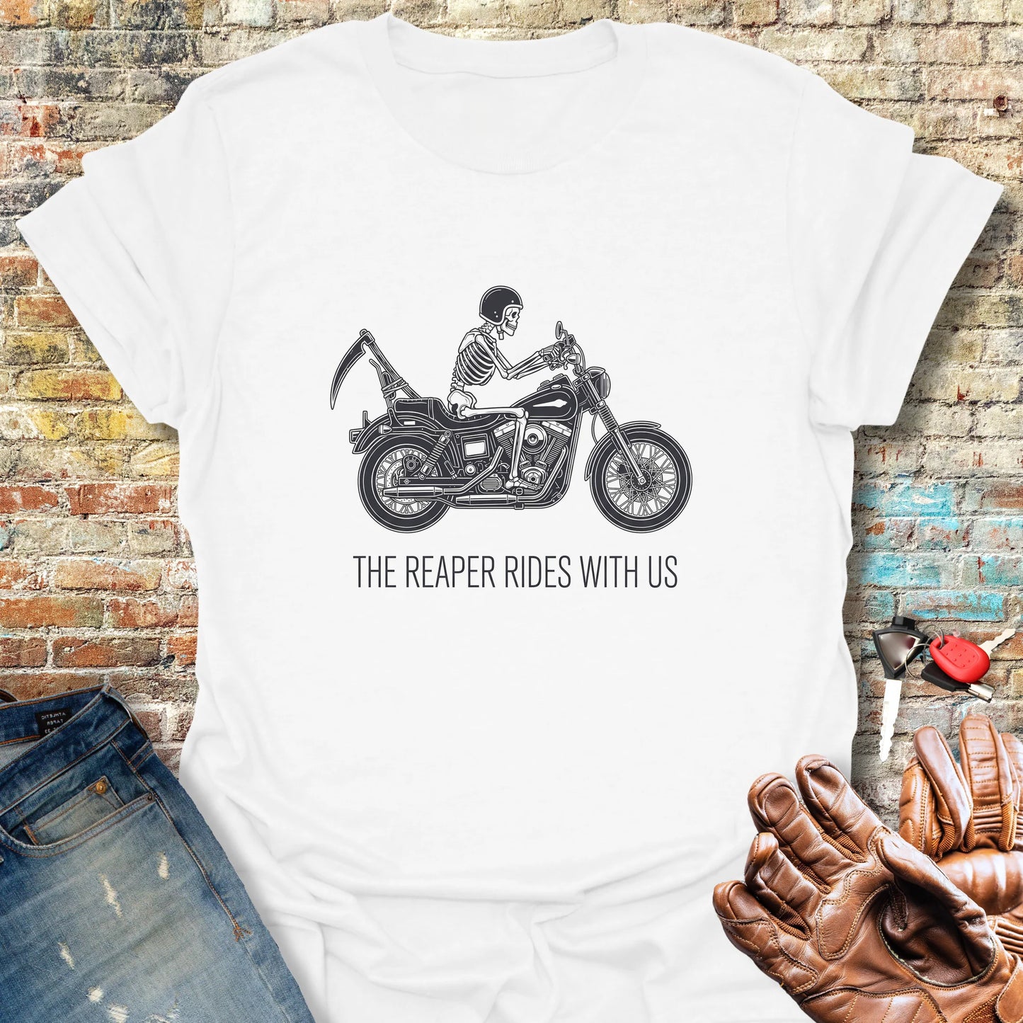 Reaper Rides T-Shirt - White
