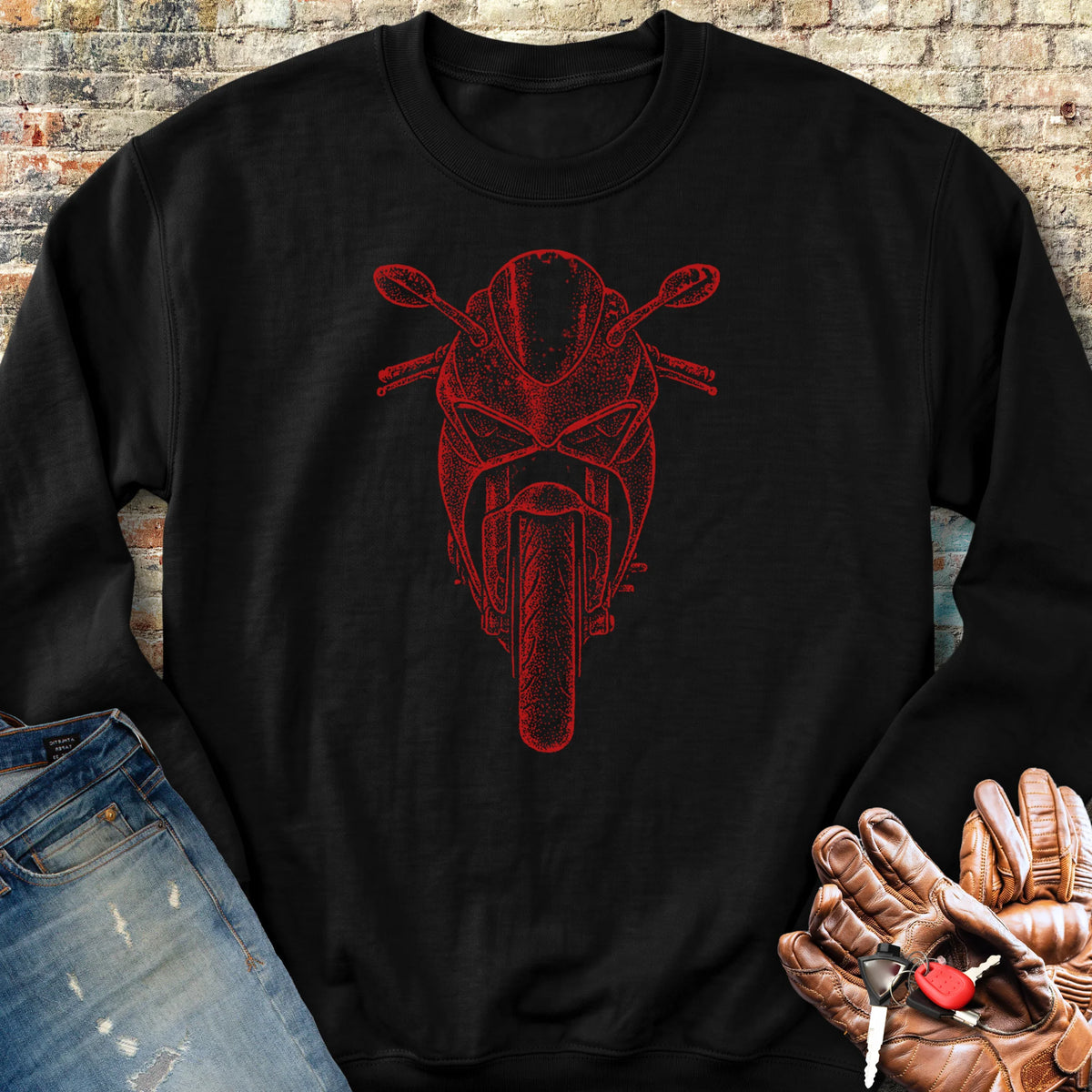 Red Racer Sweatshirt - Black