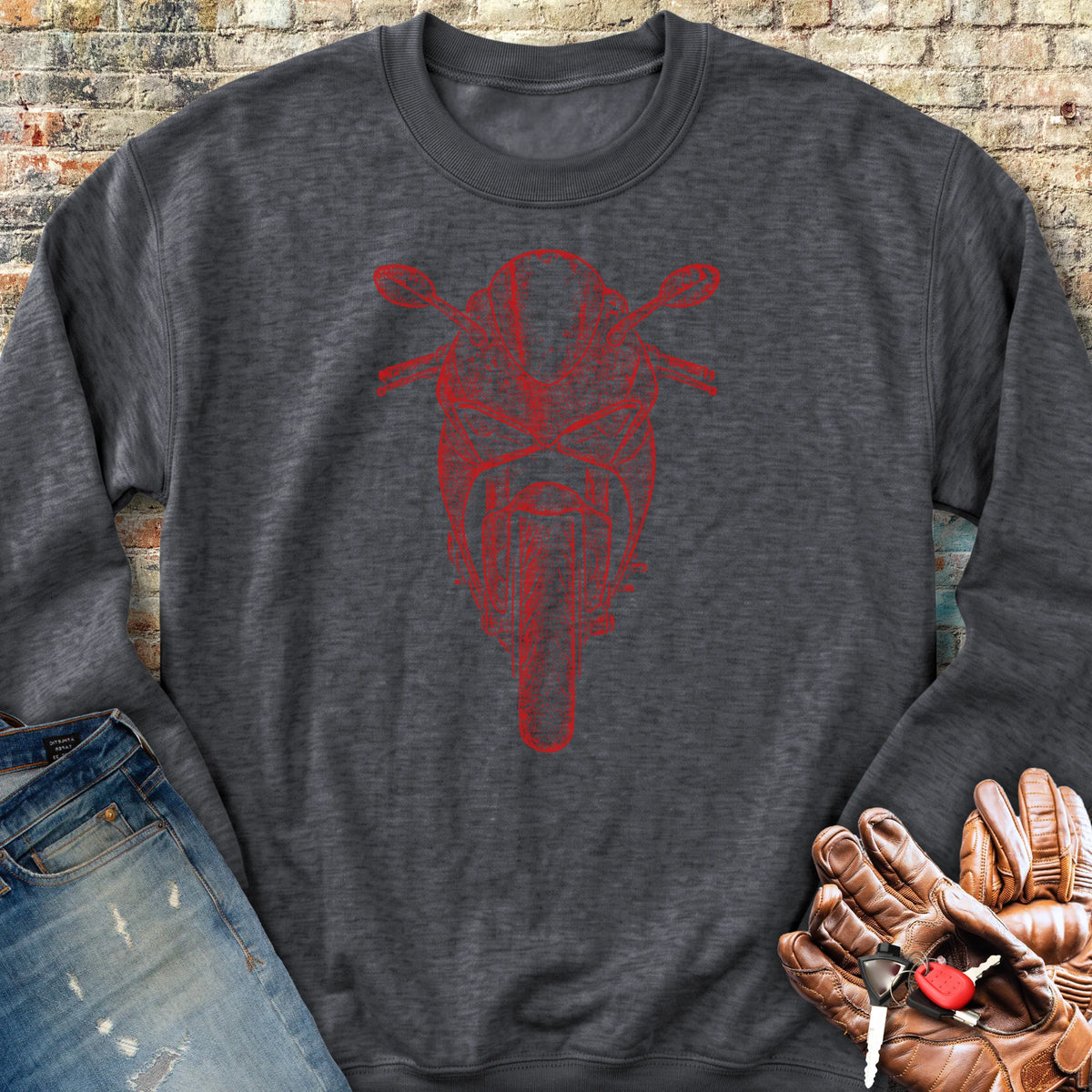 Red Racer Sweatshirt - Dark Heather
