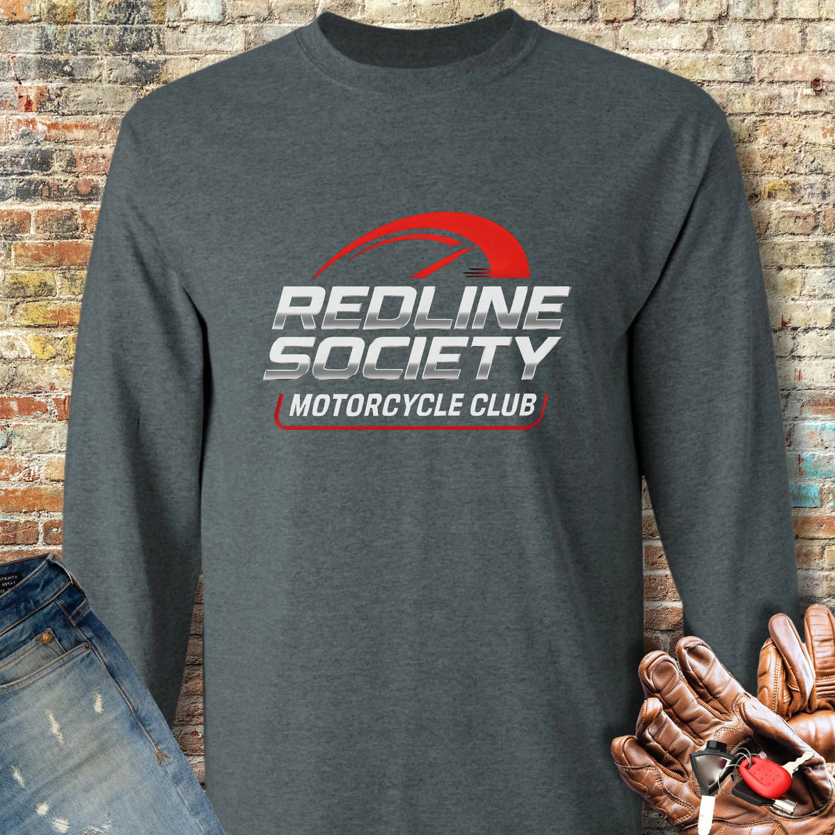 Redline Society Long Sleeve T-Shirt - Dark Heather