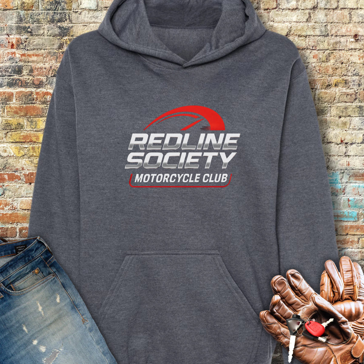 Redline Society Hoodie - Dark Heather