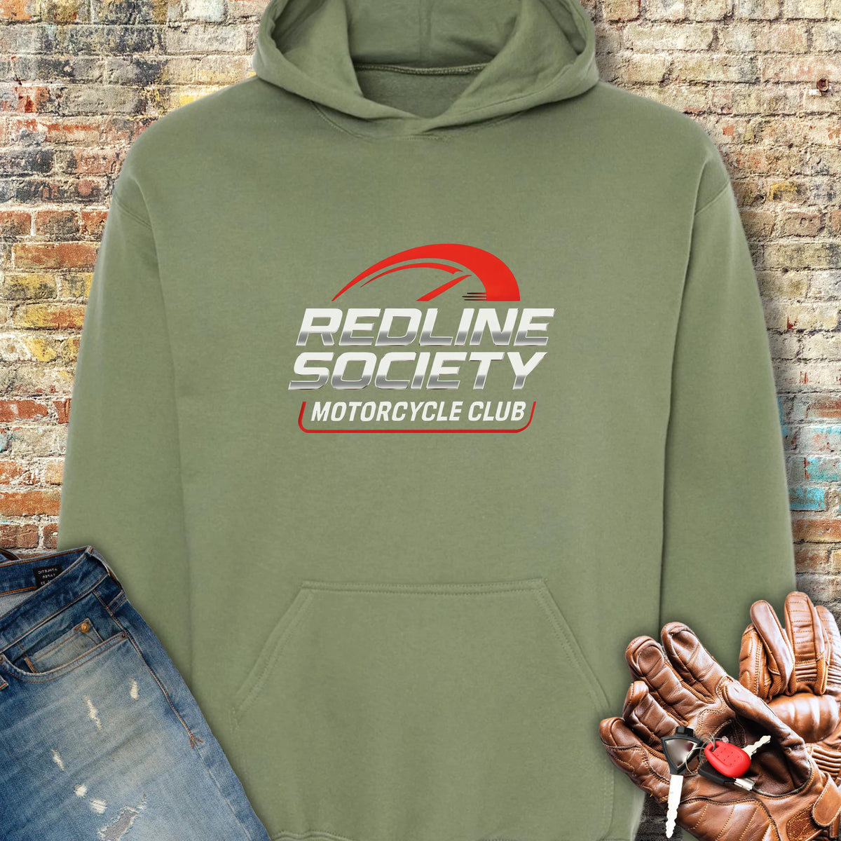 Redline Society Hoodie - Military Green
