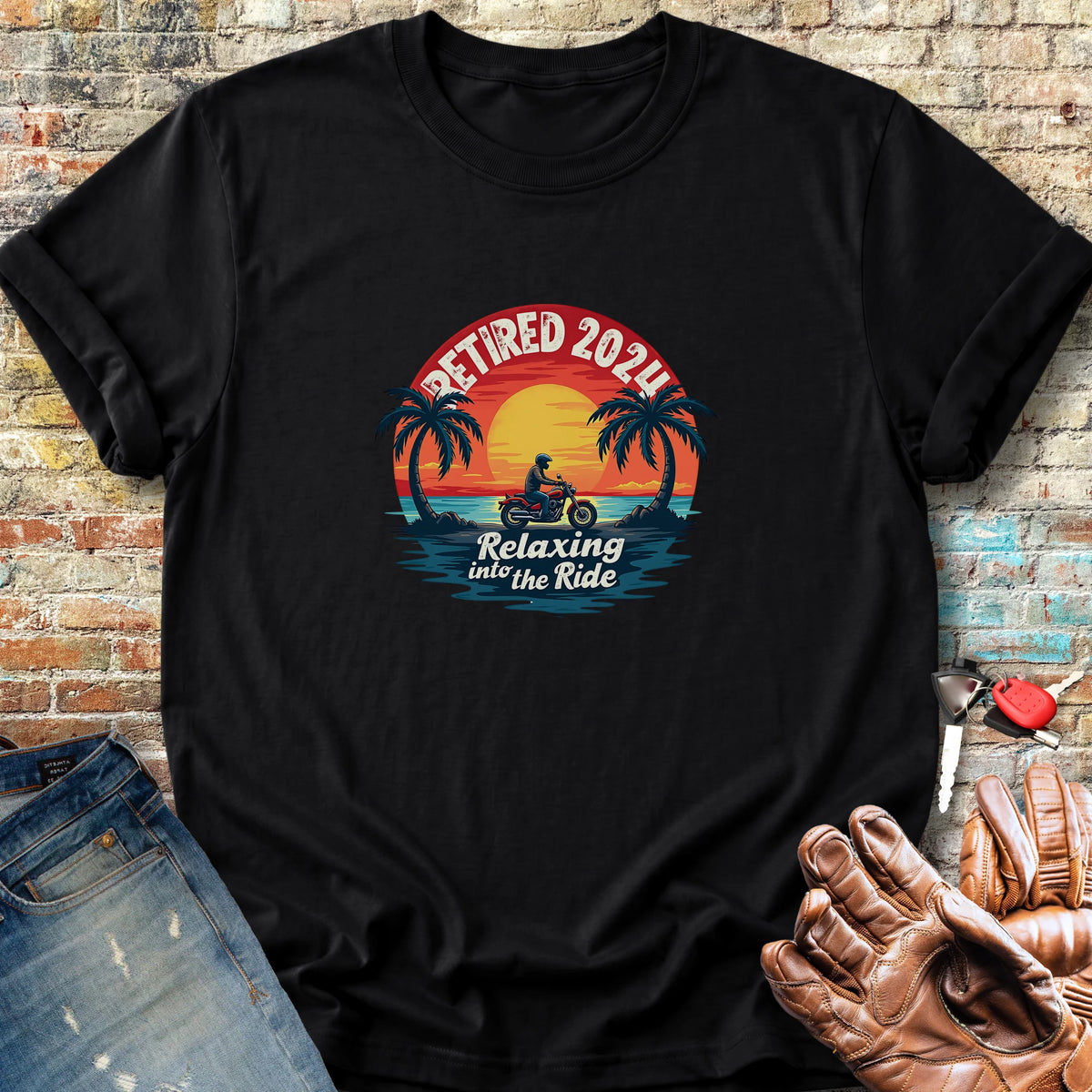 Relaxing Into The Ride Classic T-Shirt - Black