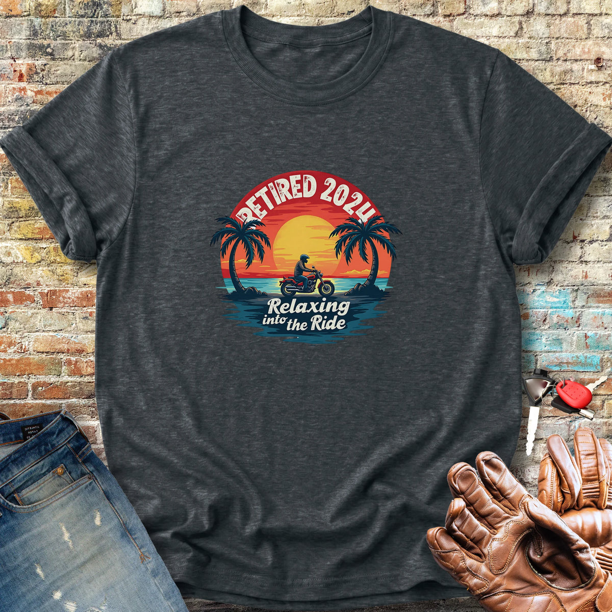 Relaxing Into The Ride Classic T-Shirt - Dark Heather