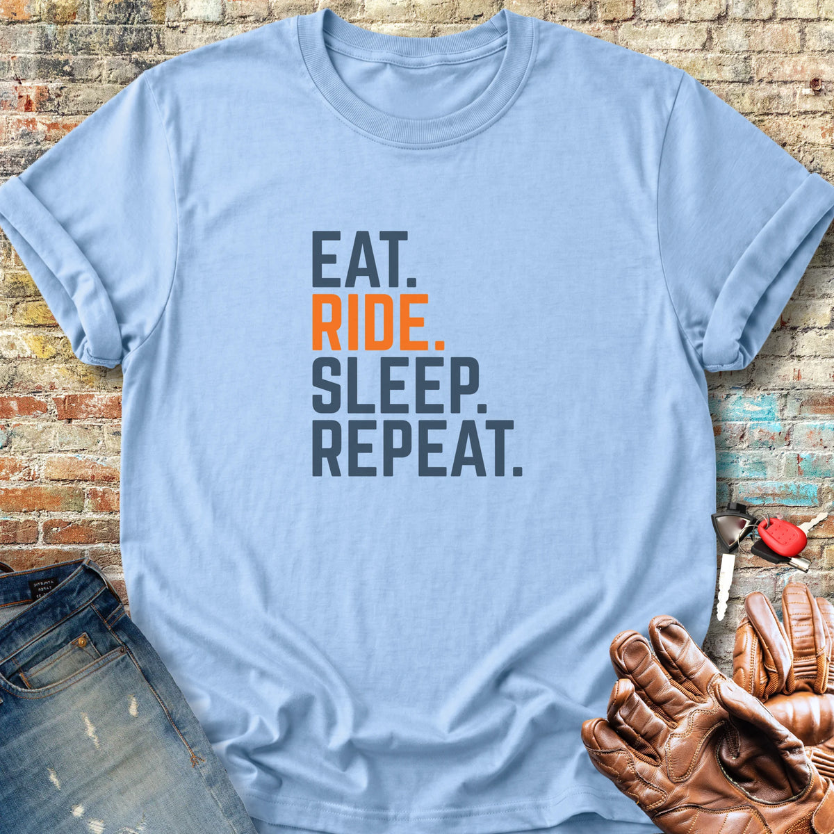Repeat Classic T-Shirt - Light Blue