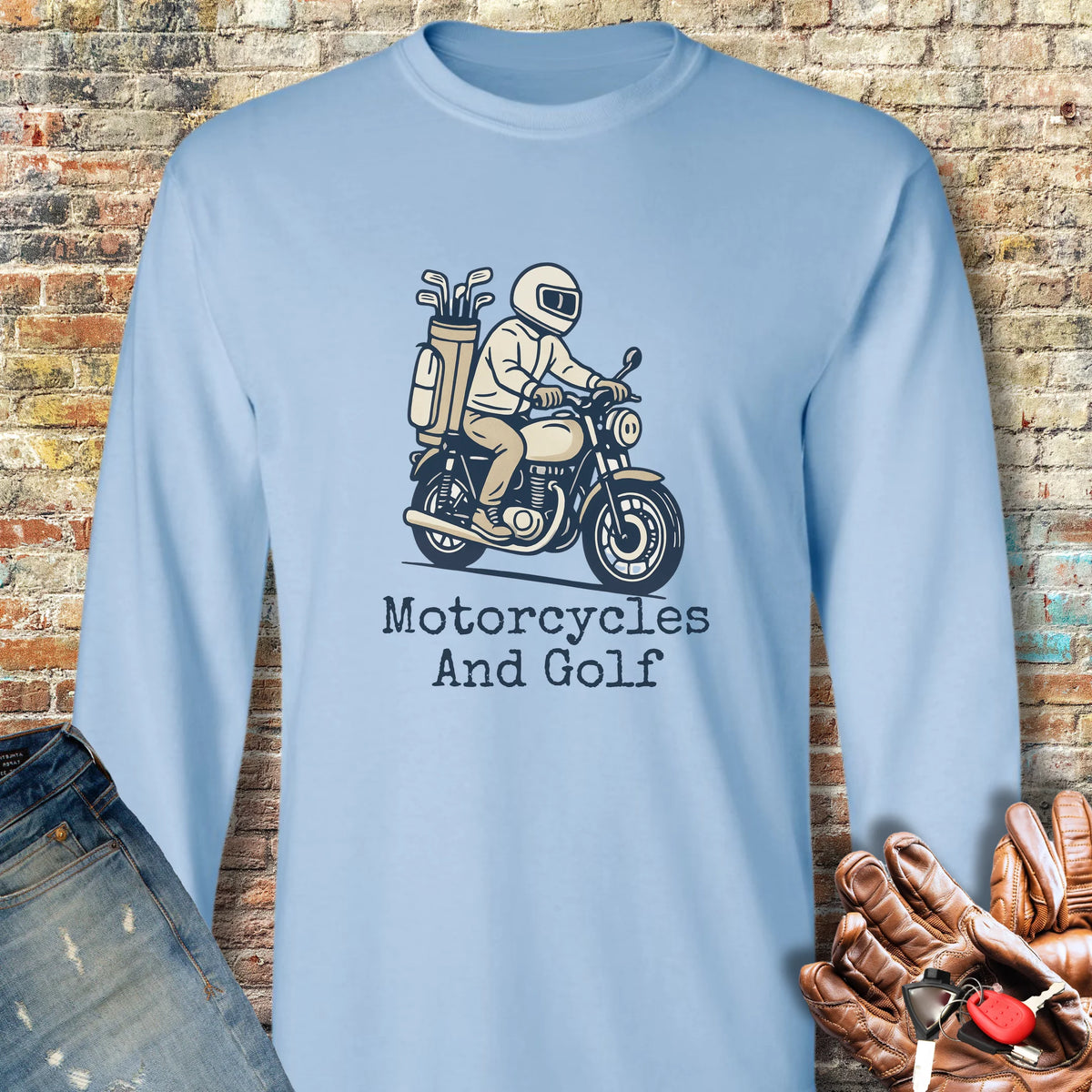 Require Long Sleeve T-Shirt - Light Blue