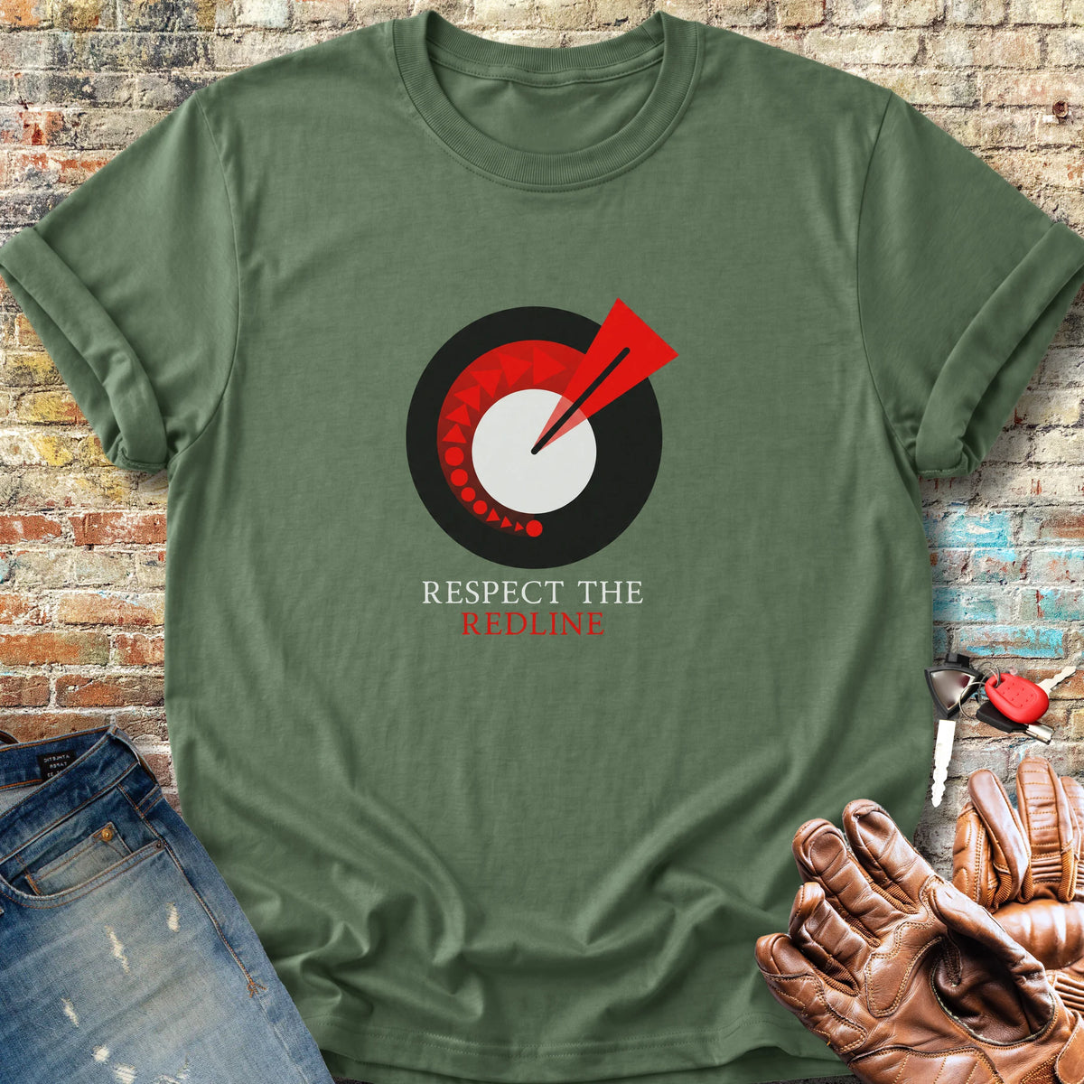 Respect The Redline Classic T-Shirt - Military Green