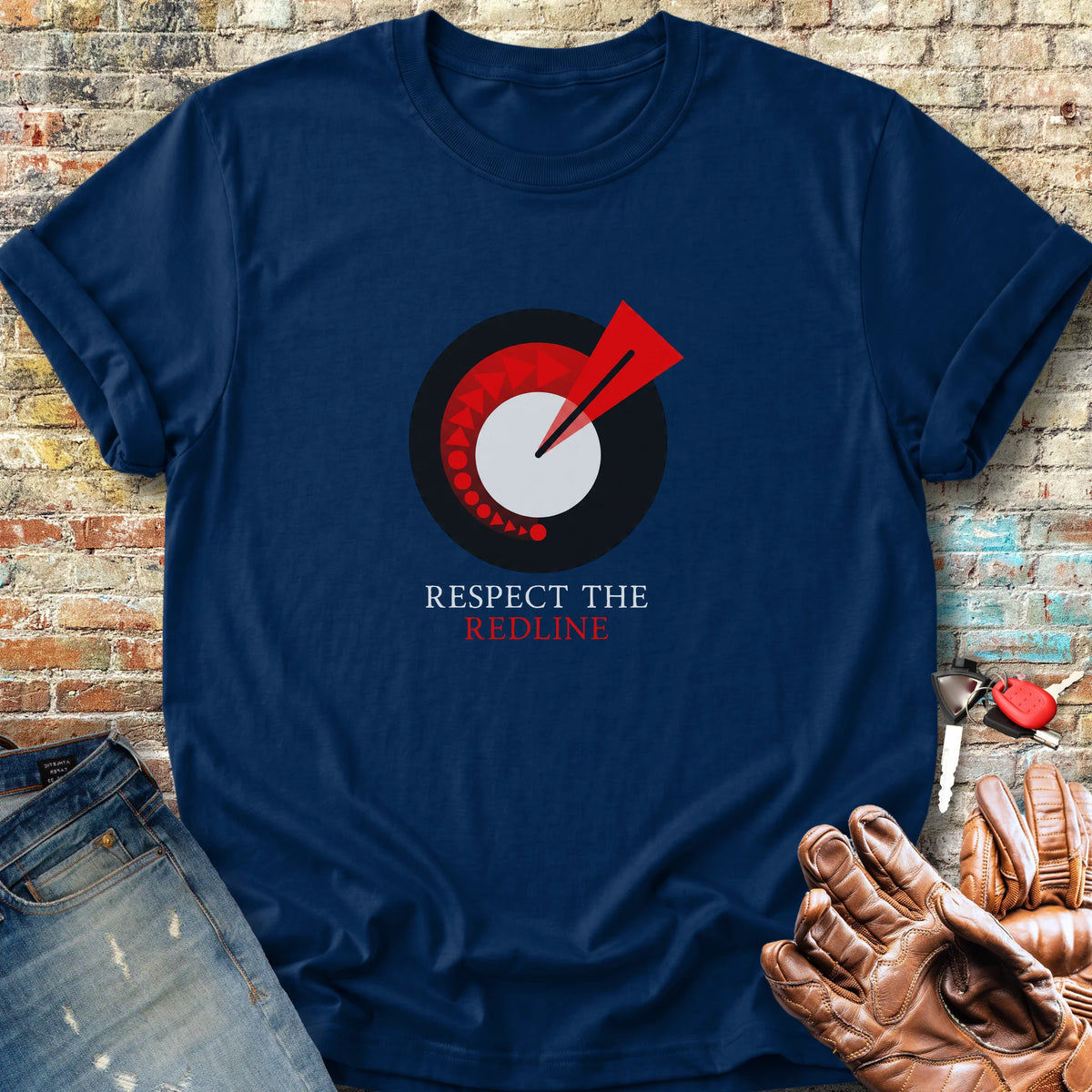 Respect The Redline Classic T-Shirt - Navy
