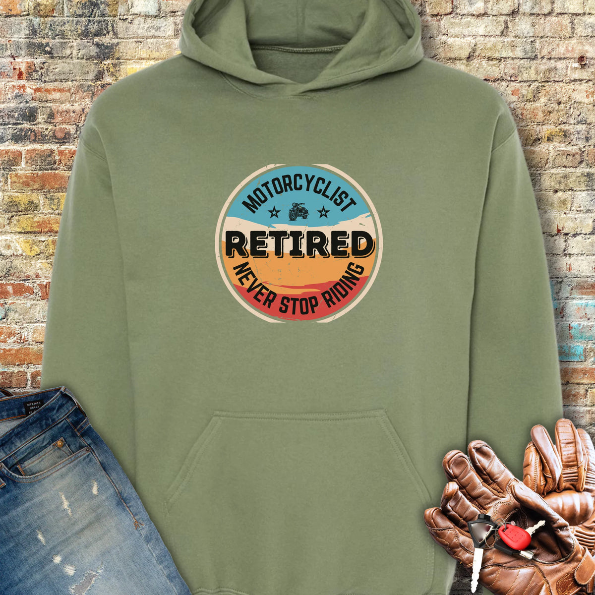 Retired Hoodie - Military Green