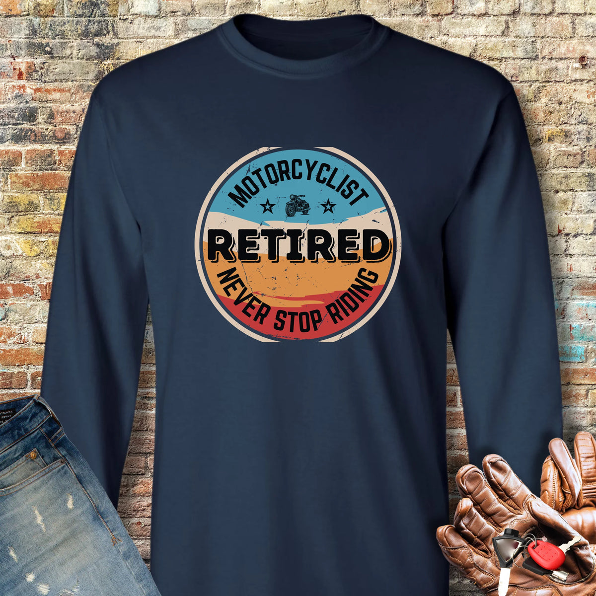 Retired Long Sleeve T-Shirt - Navy
