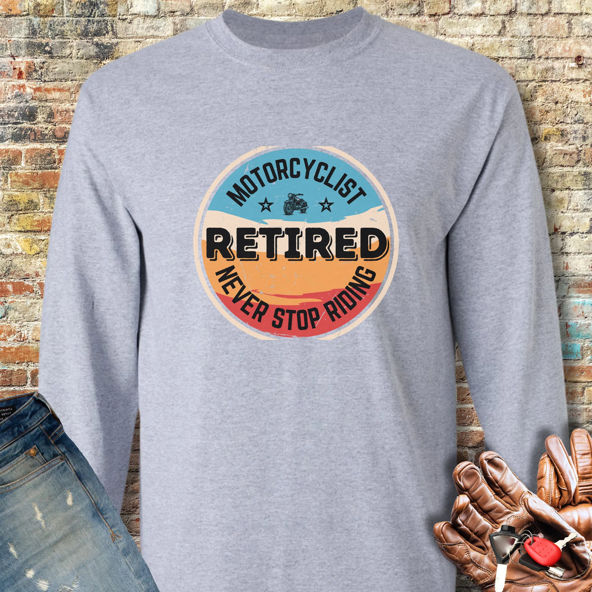Retired Long Sleeve T-Shirt - Sport Grey