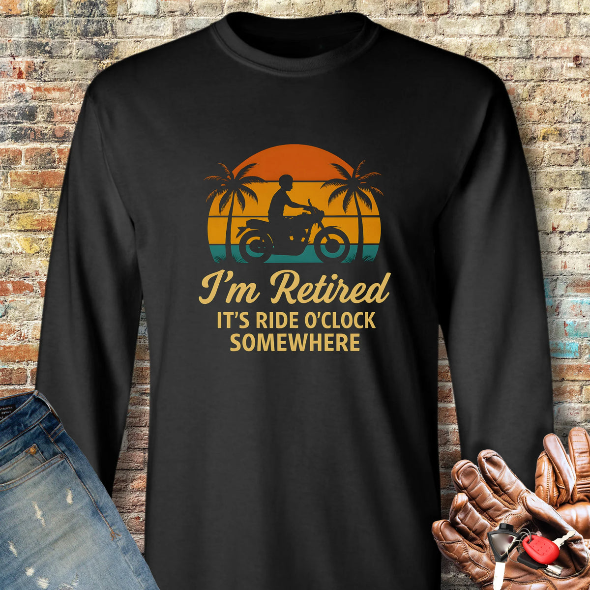Retired o'Clock Long Sleeve T-Shirt - Black
