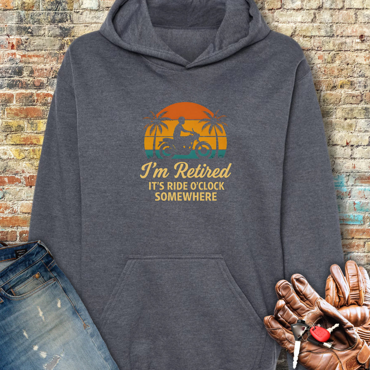 Retired o'Clock Hoodie - Dark Heather
