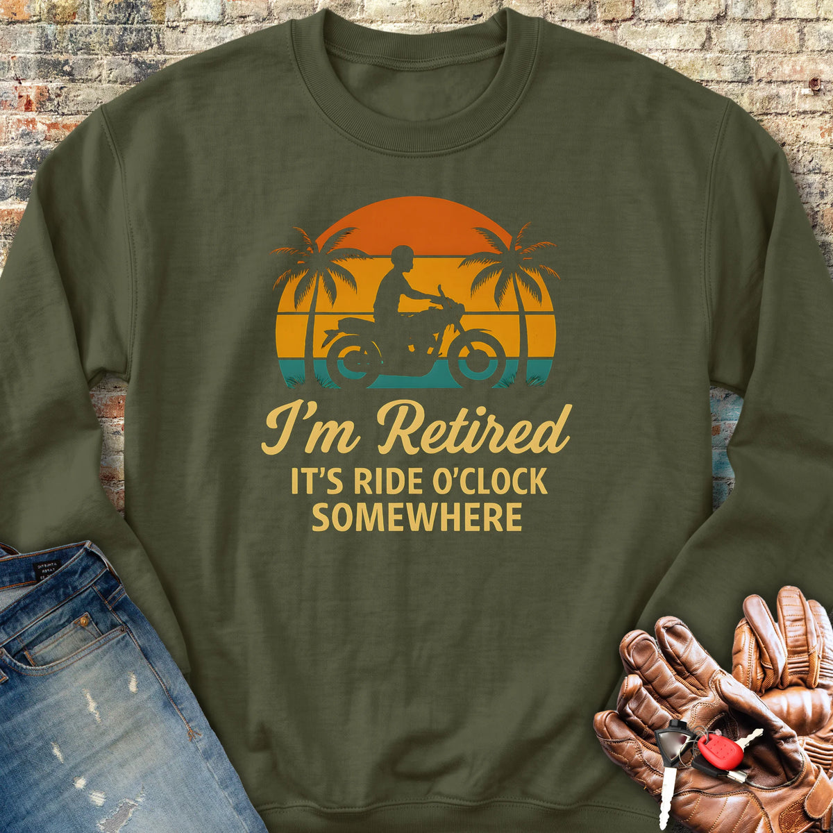 Retired o'Clock Sweatshirt - Military Green