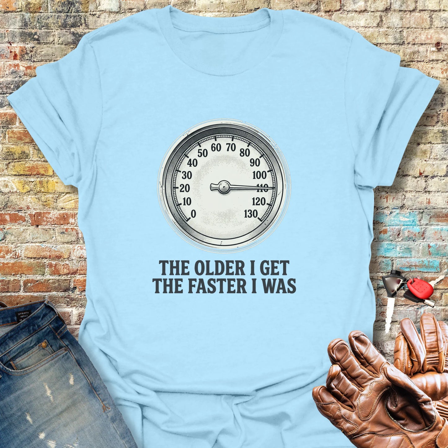 Rev Counter T-Shirt - Light Blue