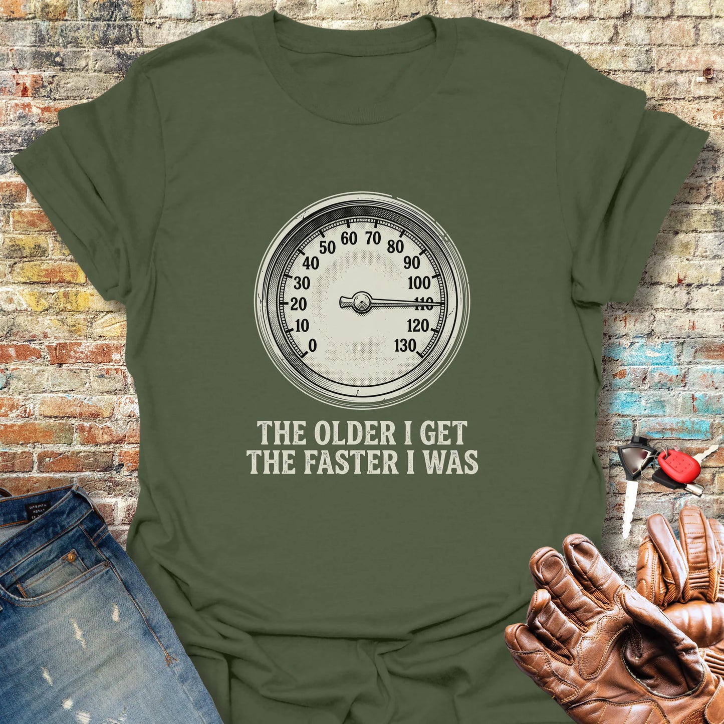 Rev Counter T-Shirt - Military Green
