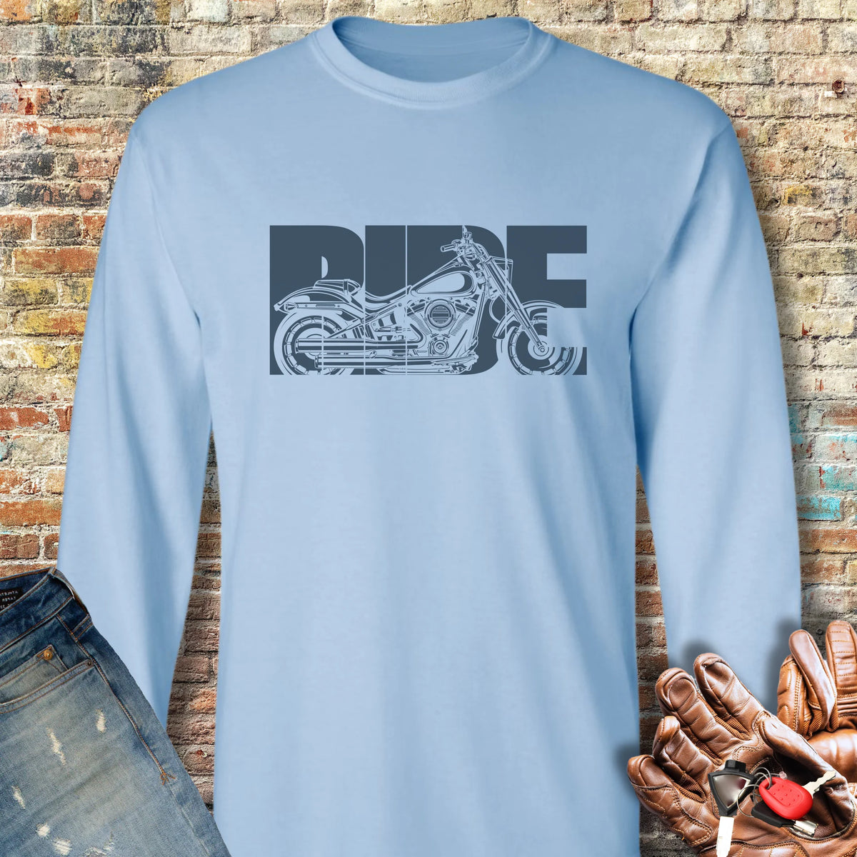Ride Long Sleeve T-Shirt - Light Blue