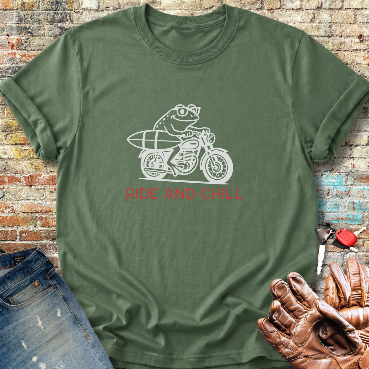 Ride & Chill Classic T-Shirt - Military Green