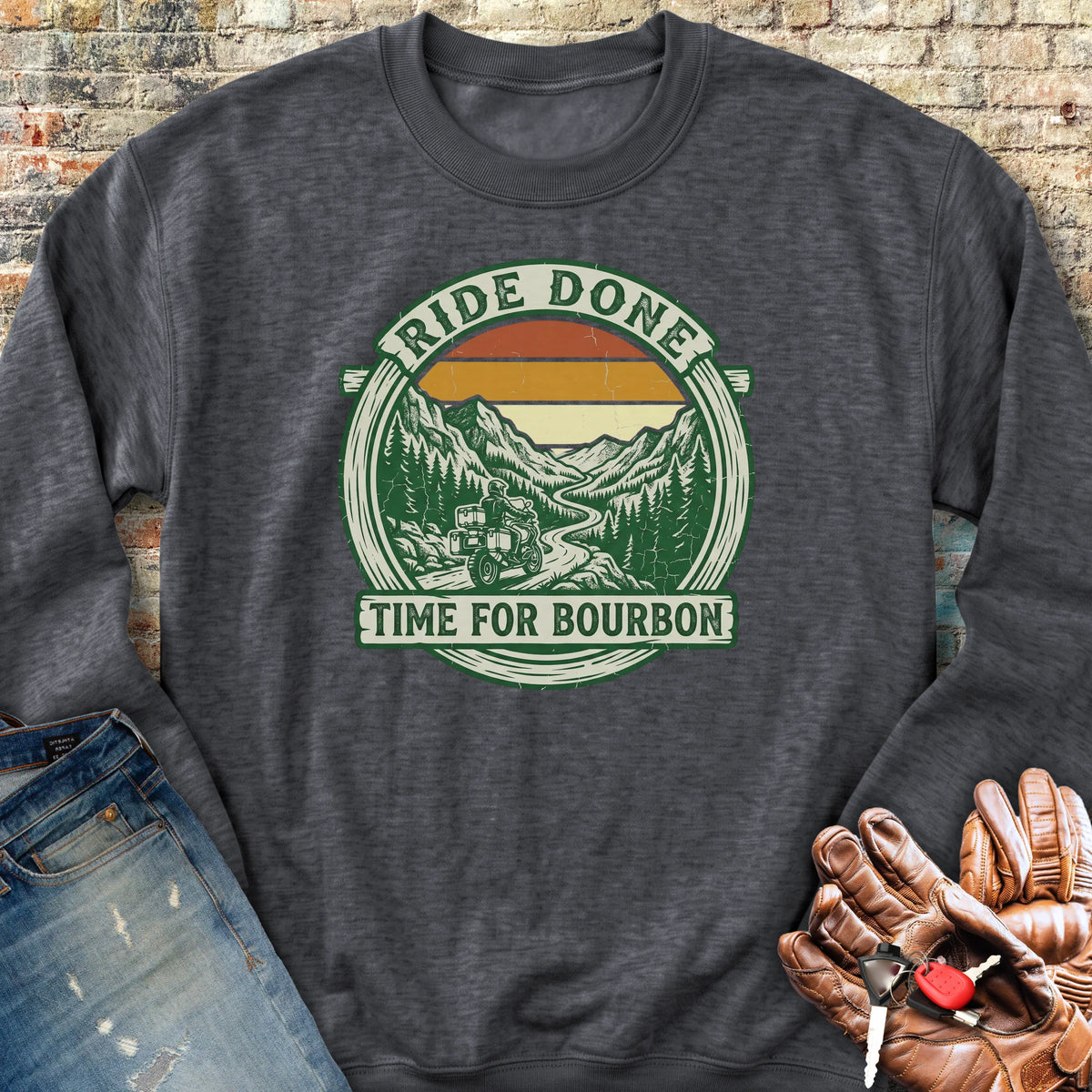 Ride Done Sweatshirt - Dark Heather