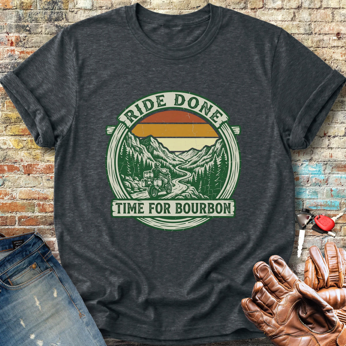 Ride Done Classic T-Shirt - Dark Heather